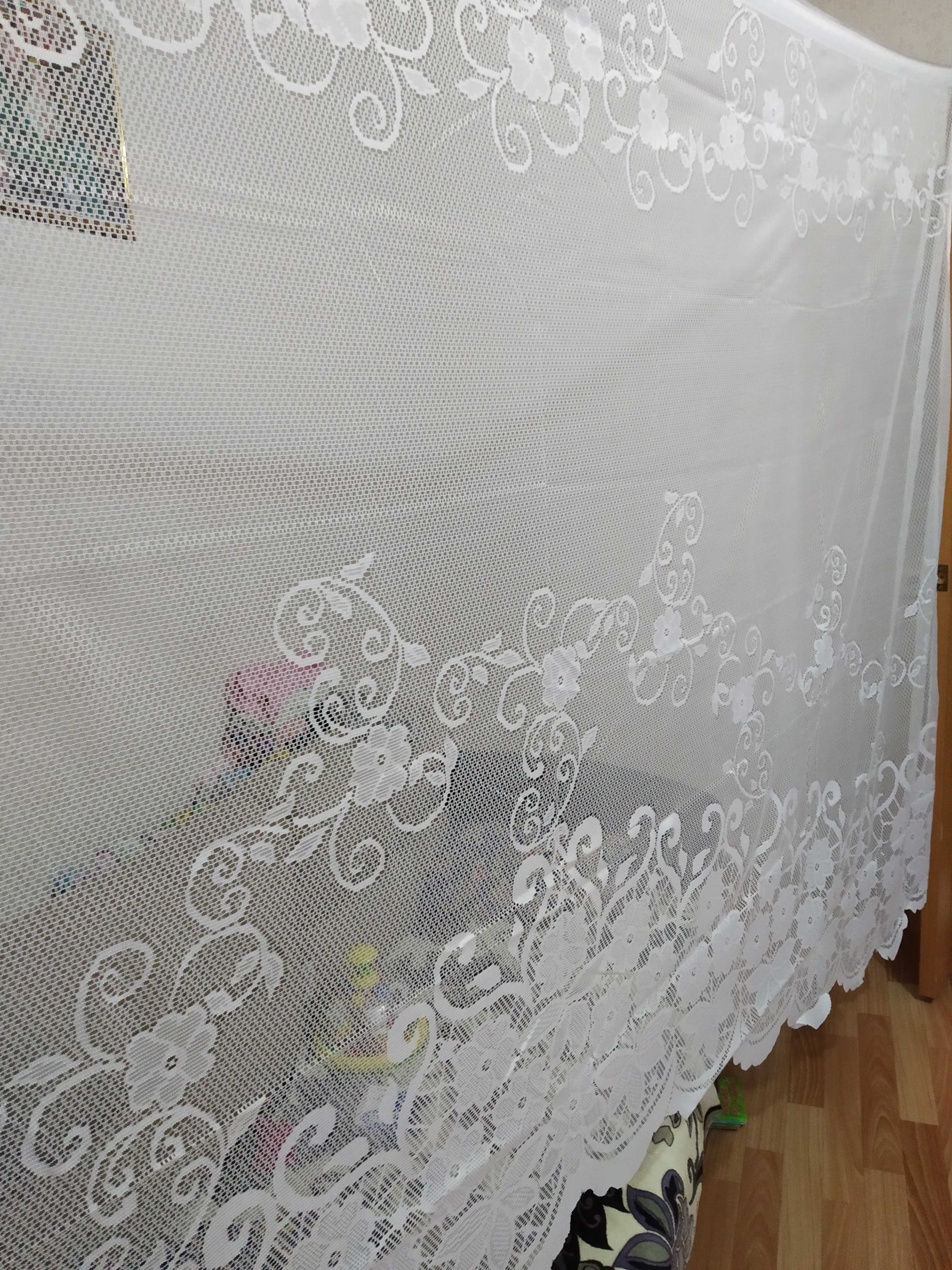Фотография покупателя товара Тюль на кухню со шторной лентой, 305х165 см, цвет белый, 100% полиэстер - Фото 4