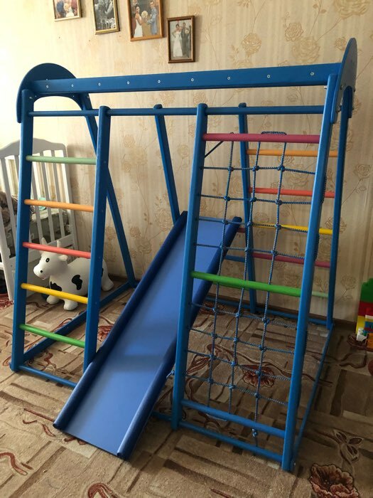 Фотография покупателя товара Детский спортивный комплекс ZABIAKA Super Champion, цвет синий - Фото 5
