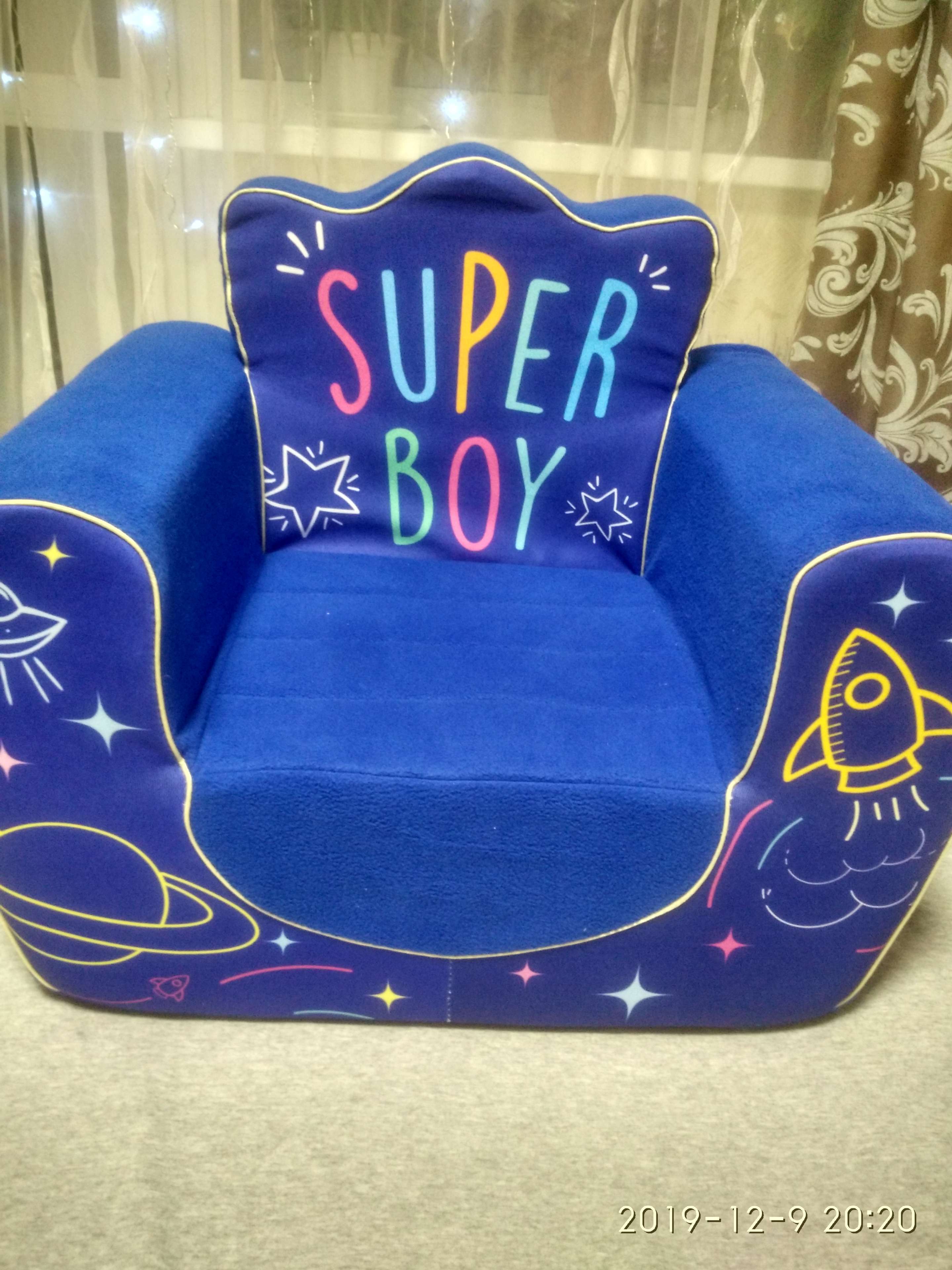 Фотография покупателя товара Мягкая игрушка-кресло Super Boy, цвет синий - Фото 15