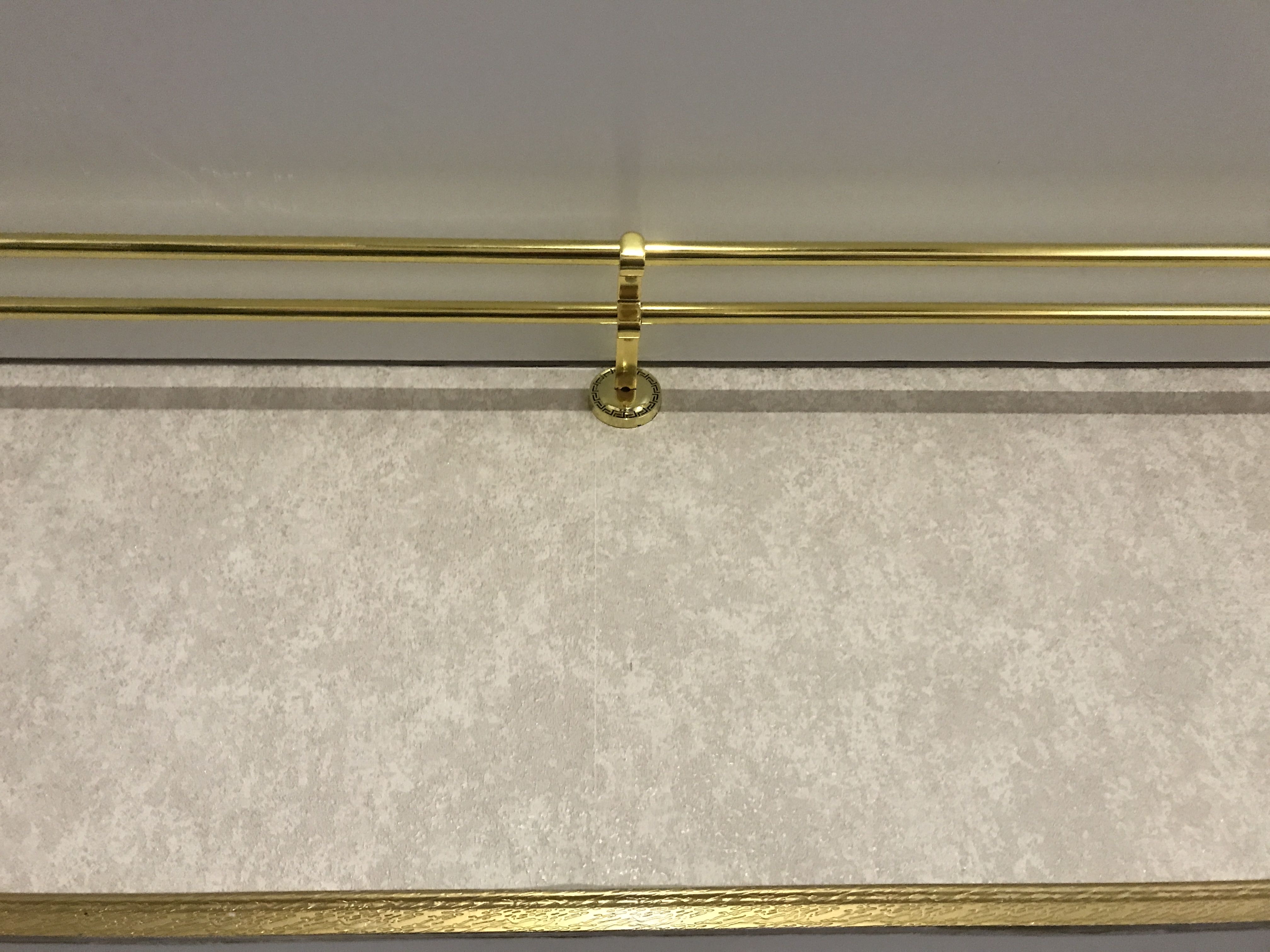 Фотография покупателя товара Карниз двухрядный 400 см, d=1,6 см "Фэшн", с пластиковыми наконечниками, цвет ареццо/золото - Фото 2