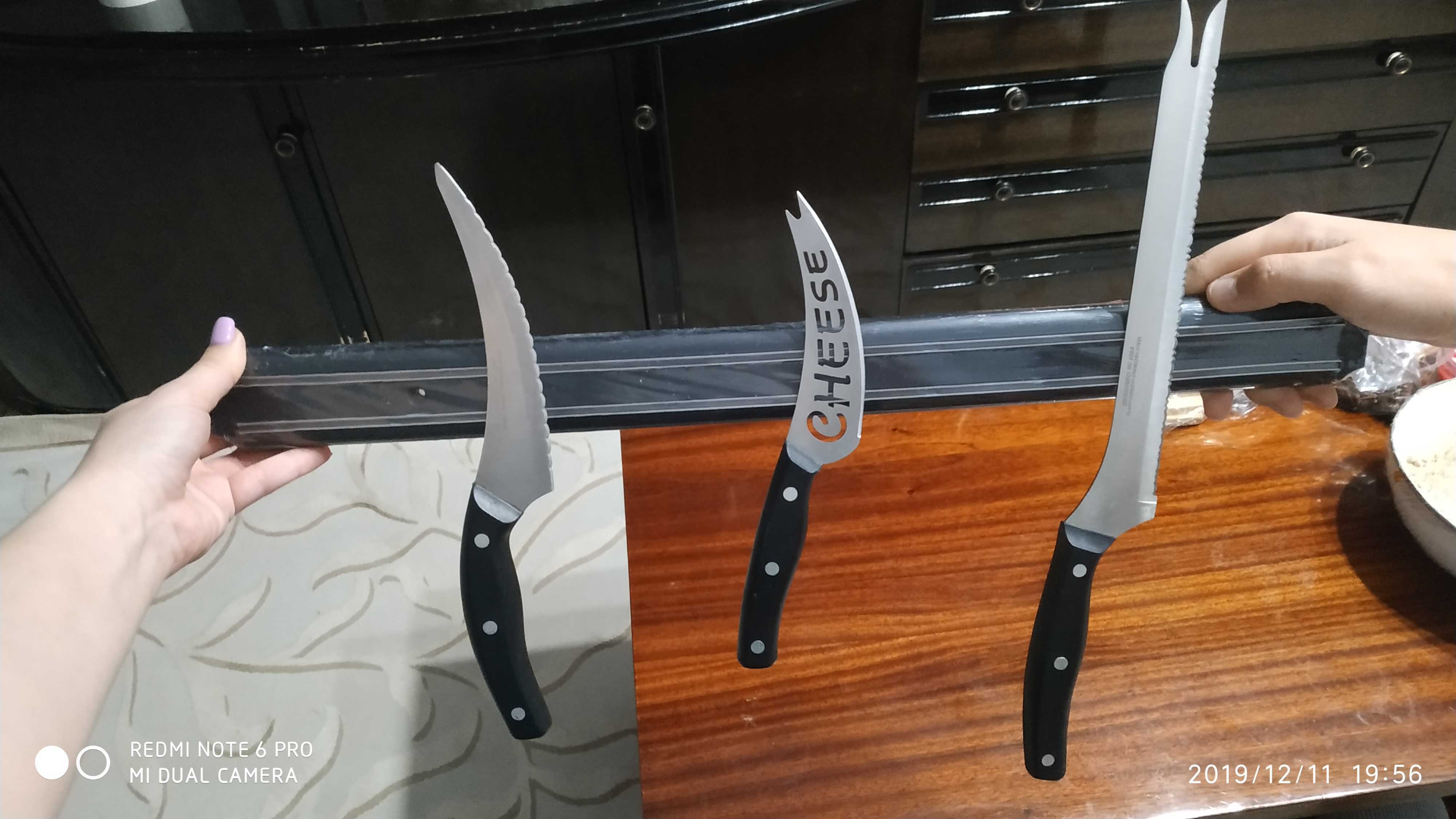 Фотография покупателя товара Держатель для ножей магнитный Доляна «Линия», 55 см - Фото 16