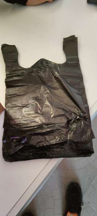 Фотография покупателя товара Пакет майка, полиэтиленовый, черный 24 х 42 см, 8 мкм - Фото 1