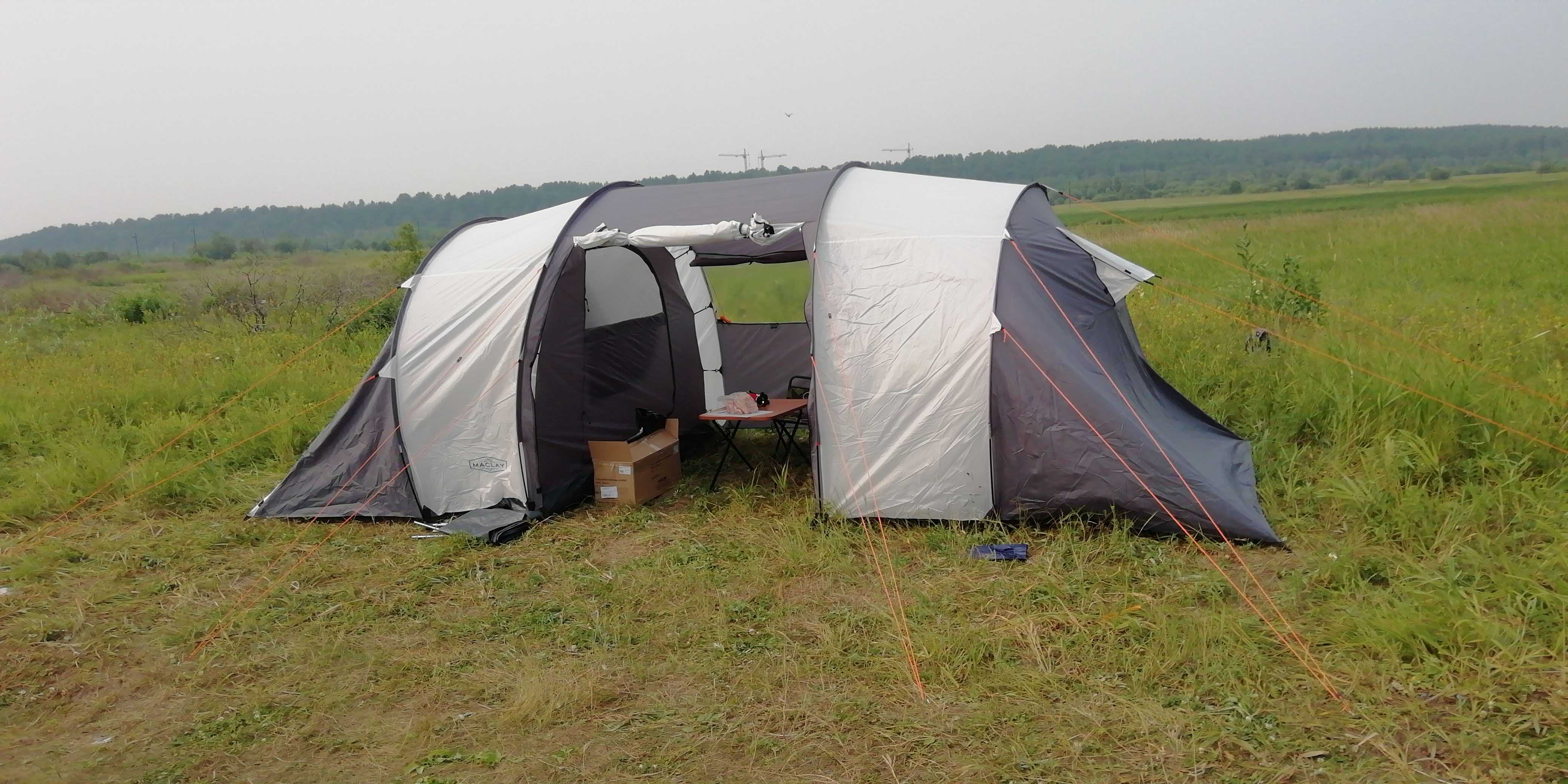 Фотография покупателя товара Палатка туристическая CANYON, 570 х 240 х 182 см, 6-х местная, цвет серый - Фото 1