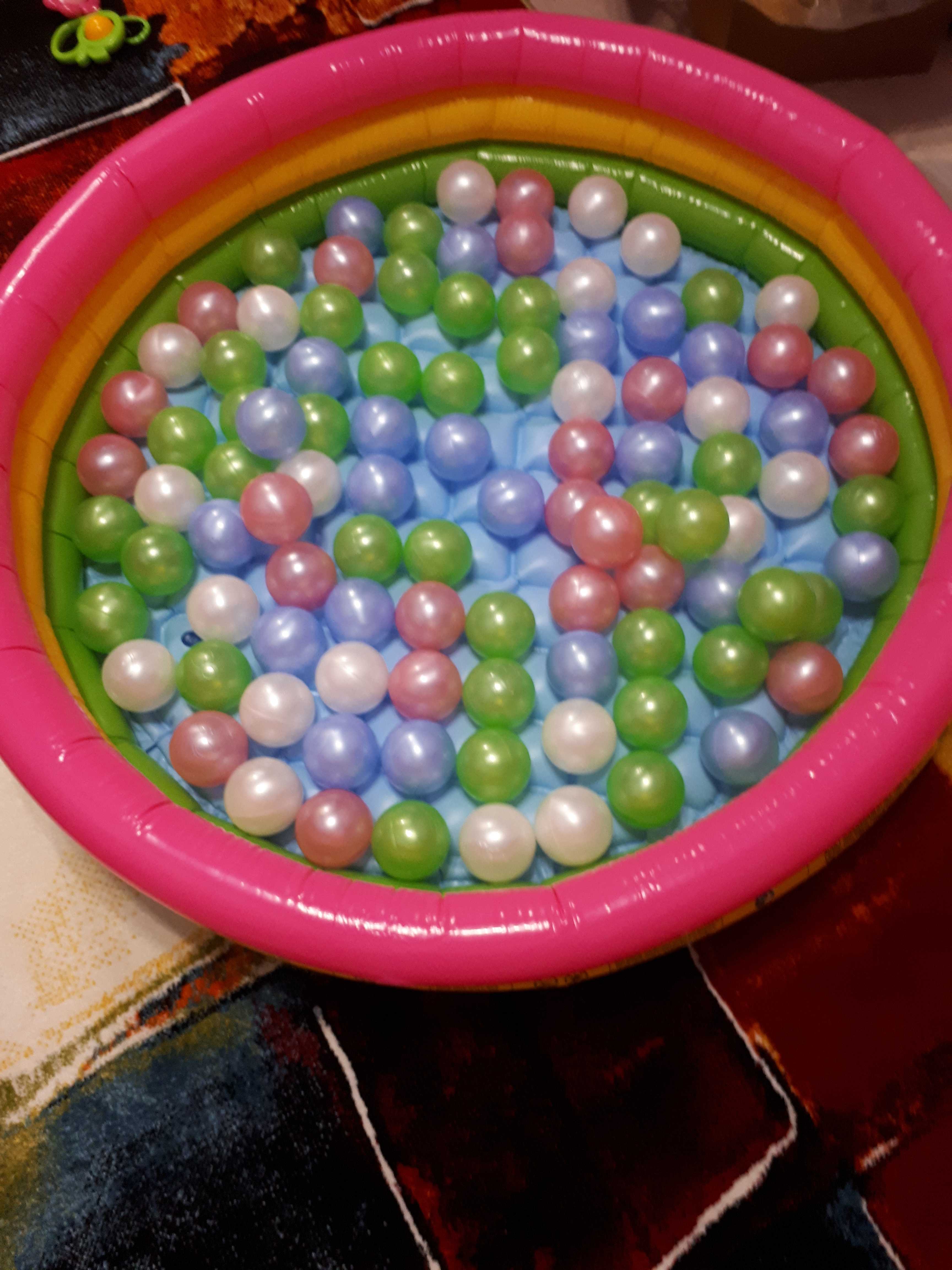 Фотография покупателя товара Шарики для сухого бассейна «Перламутровые», диаметр шара 7,5 см, набор 150 штук, цвет розовый, голубой, белый, зелёный - Фото 24