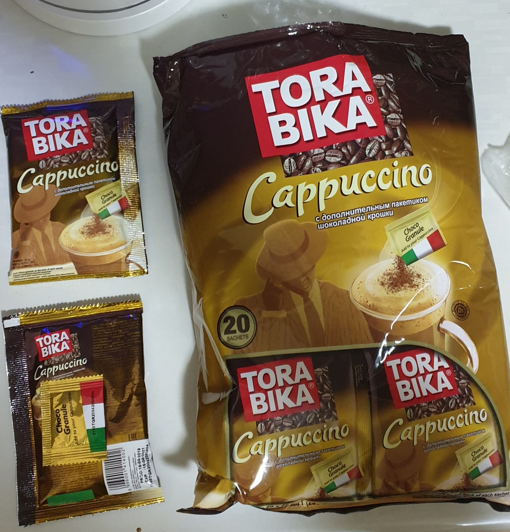 Фотография покупателя товара Быстрорастворимый капучино ToraBika с шоколадной крошкой, 25 г - Фото 2