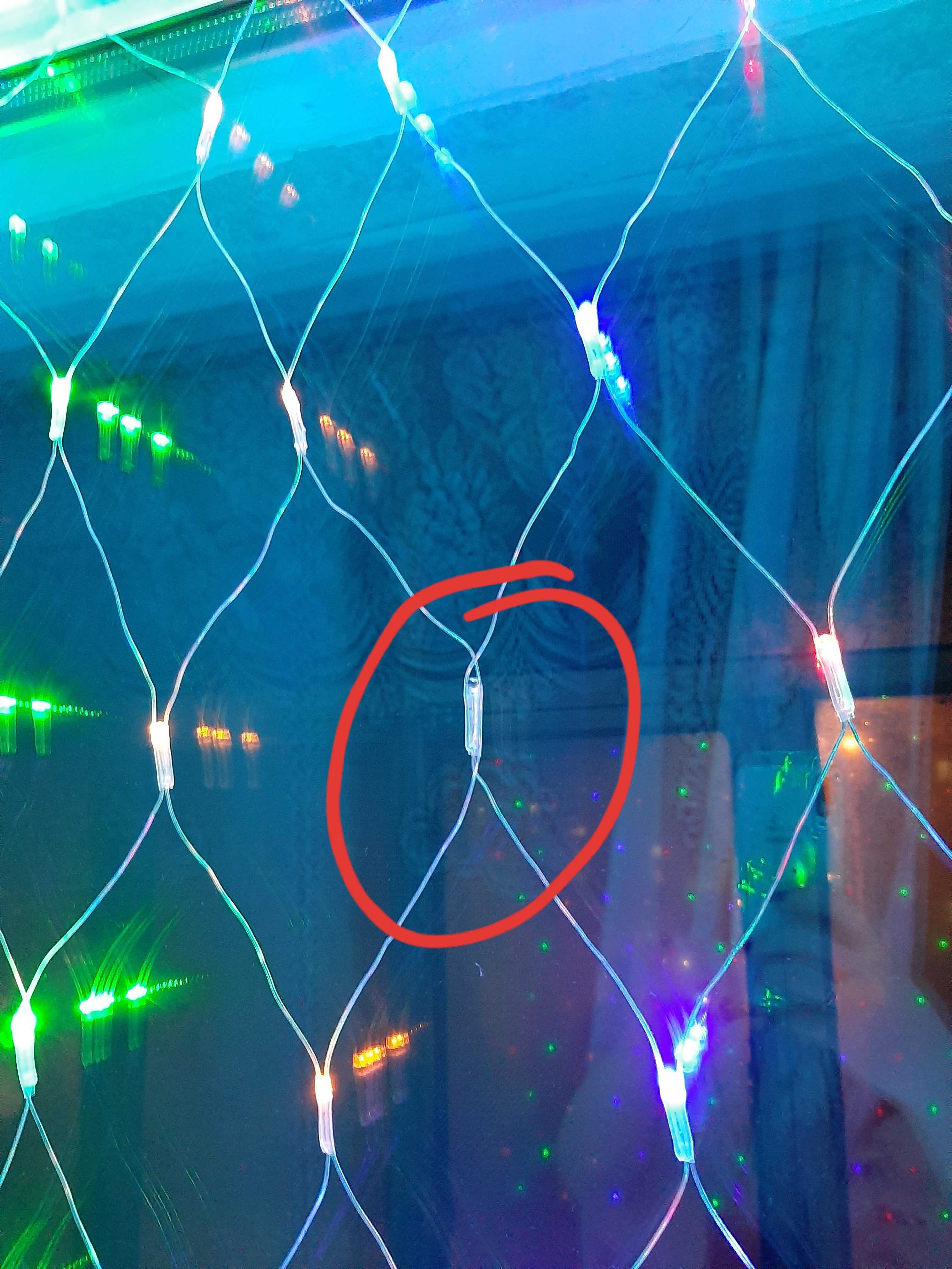 Фотография покупателя товара Гирлянда «Сеть» 1.6 × 1.6 м, IP20, прозрачная нить, 144 LED, свечение мульти, 8 режимов, 220 В - Фото 50