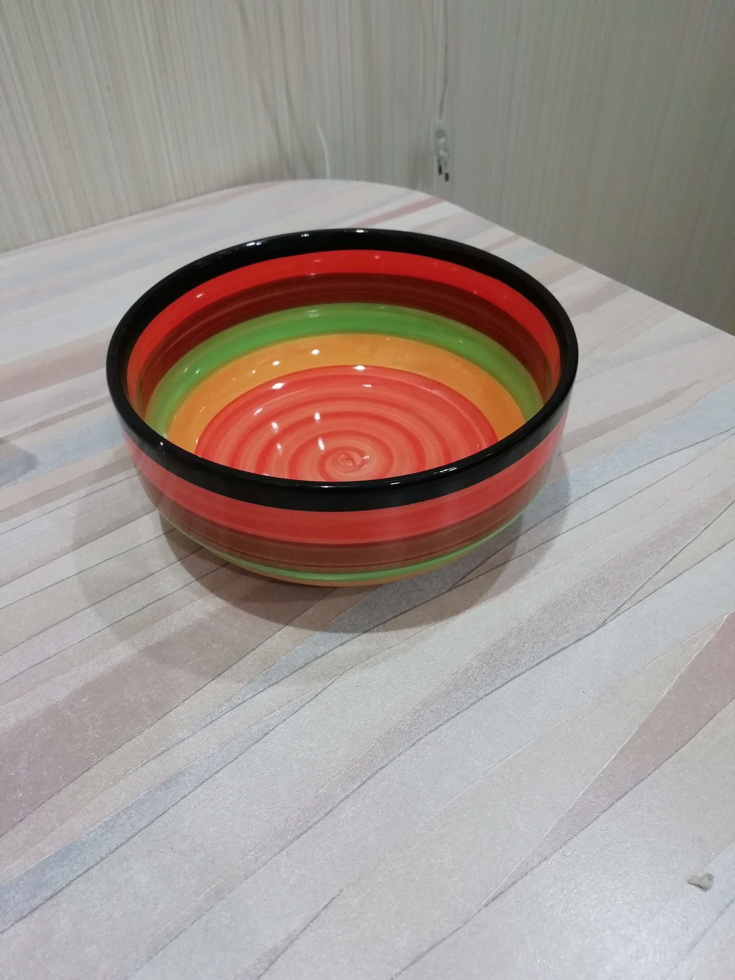 Фотография покупателя товара Салатник керамический Доляна «Индия», 800 мл, d=15 см, цвет оранжевый - Фото 3