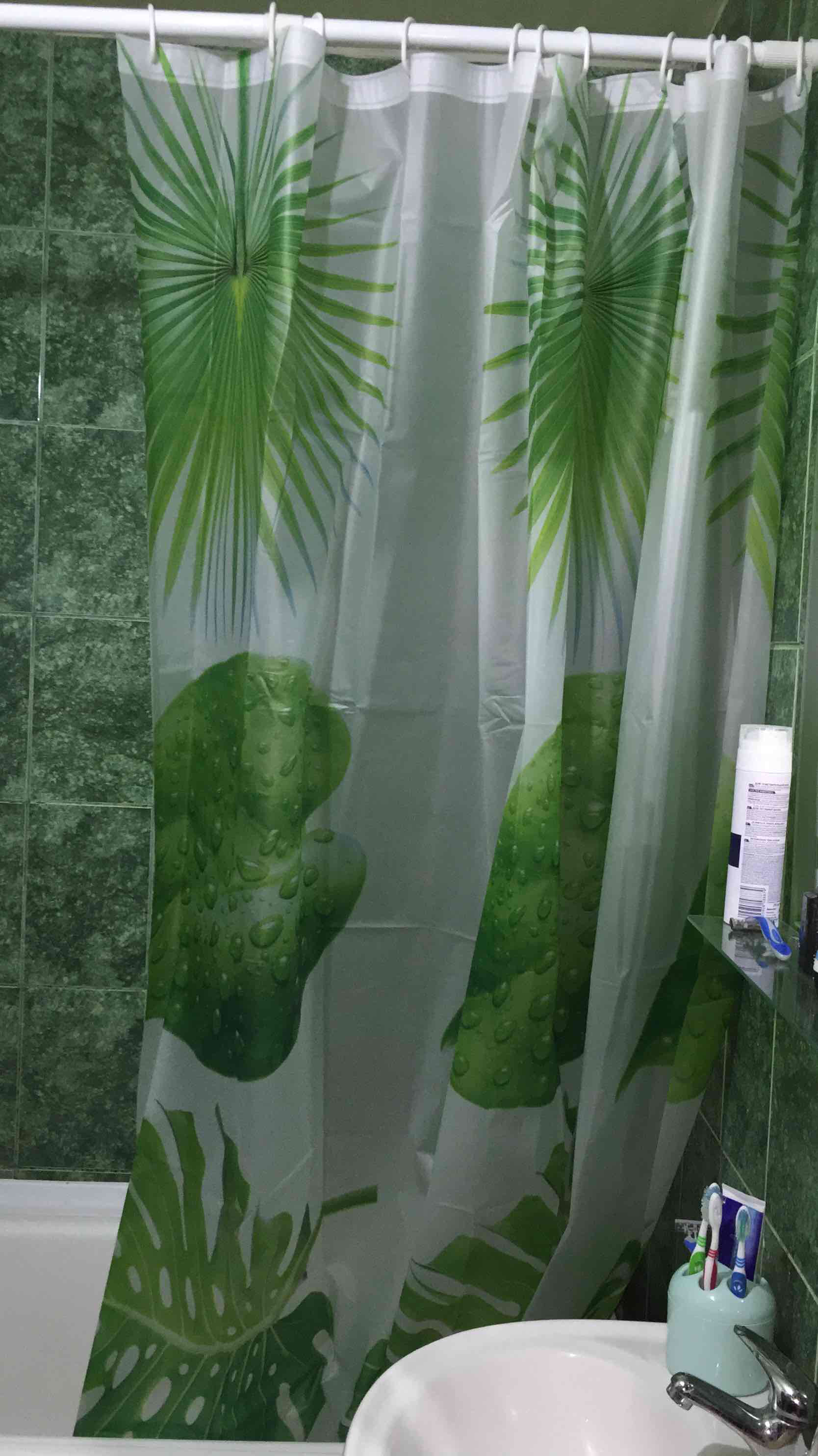 Фотография покупателя товара Штора для ванны Доляна «Сафари», 180×180 см, EVA - Фото 2