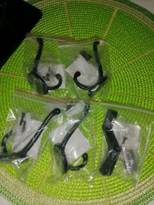 Фотография покупателя товара Крючок мебельный CAPPIO LINE, двухрожковый, цвет черный - Фото 1