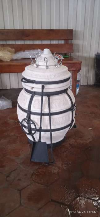 Фотография покупателя товара Тандыр "Сармат Донской" h-67 см, d-42, 56 кг, 8 шампуров, кочерга, совок