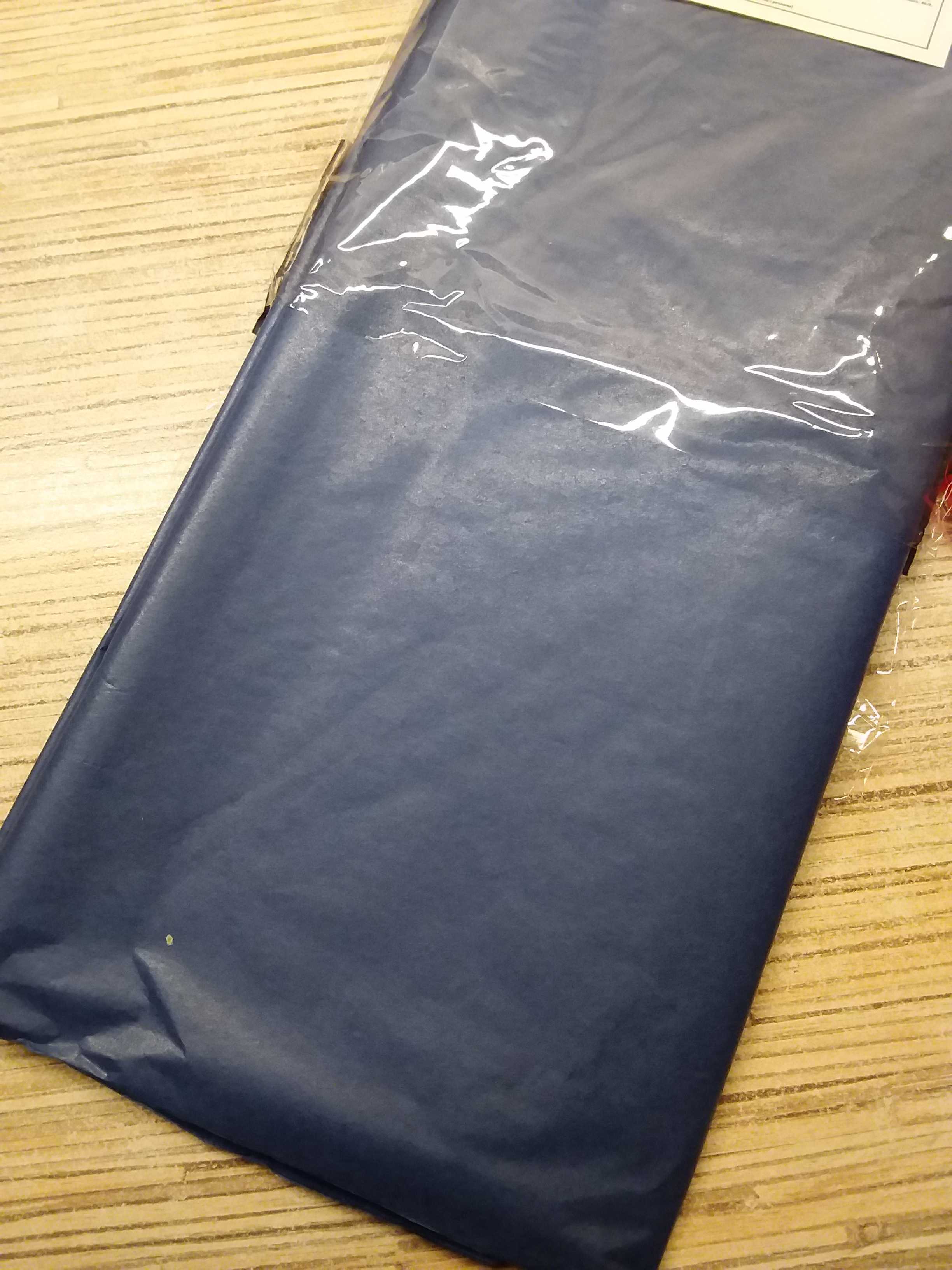 Фотография покупателя товара Бумага упаковочная тишью, синяя, 50 см х 66 см - Фото 4