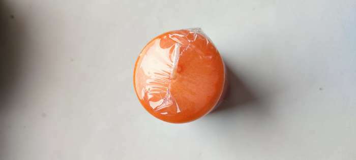 Фотография покупателя товара Свеча - цилиндр ароматическая "Апельсин", 4х6 см - Фото 3