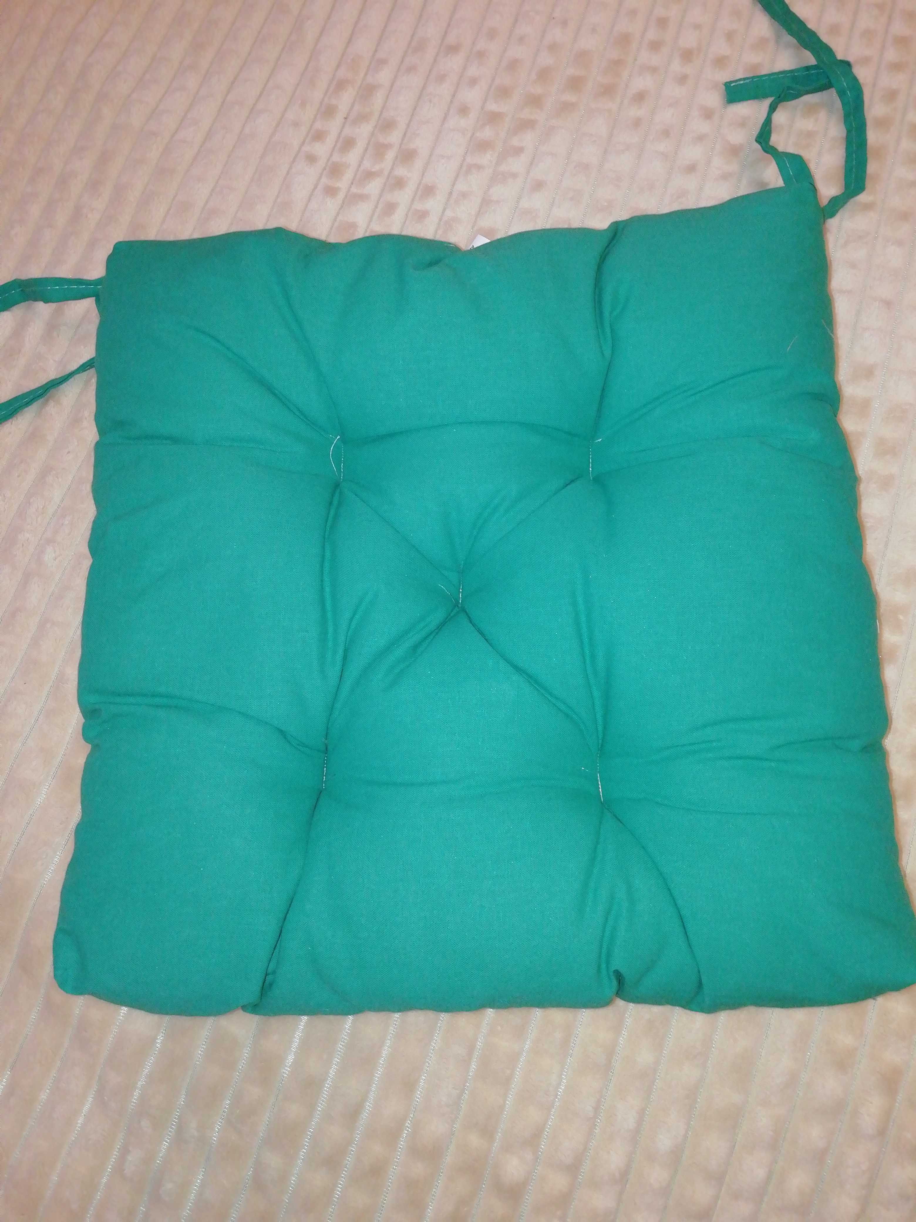 Фотография покупателя товара Набор подушек для стула 35х35см 2шт, цв.желтый, файбер, бязь хлопок 100% - Фото 17