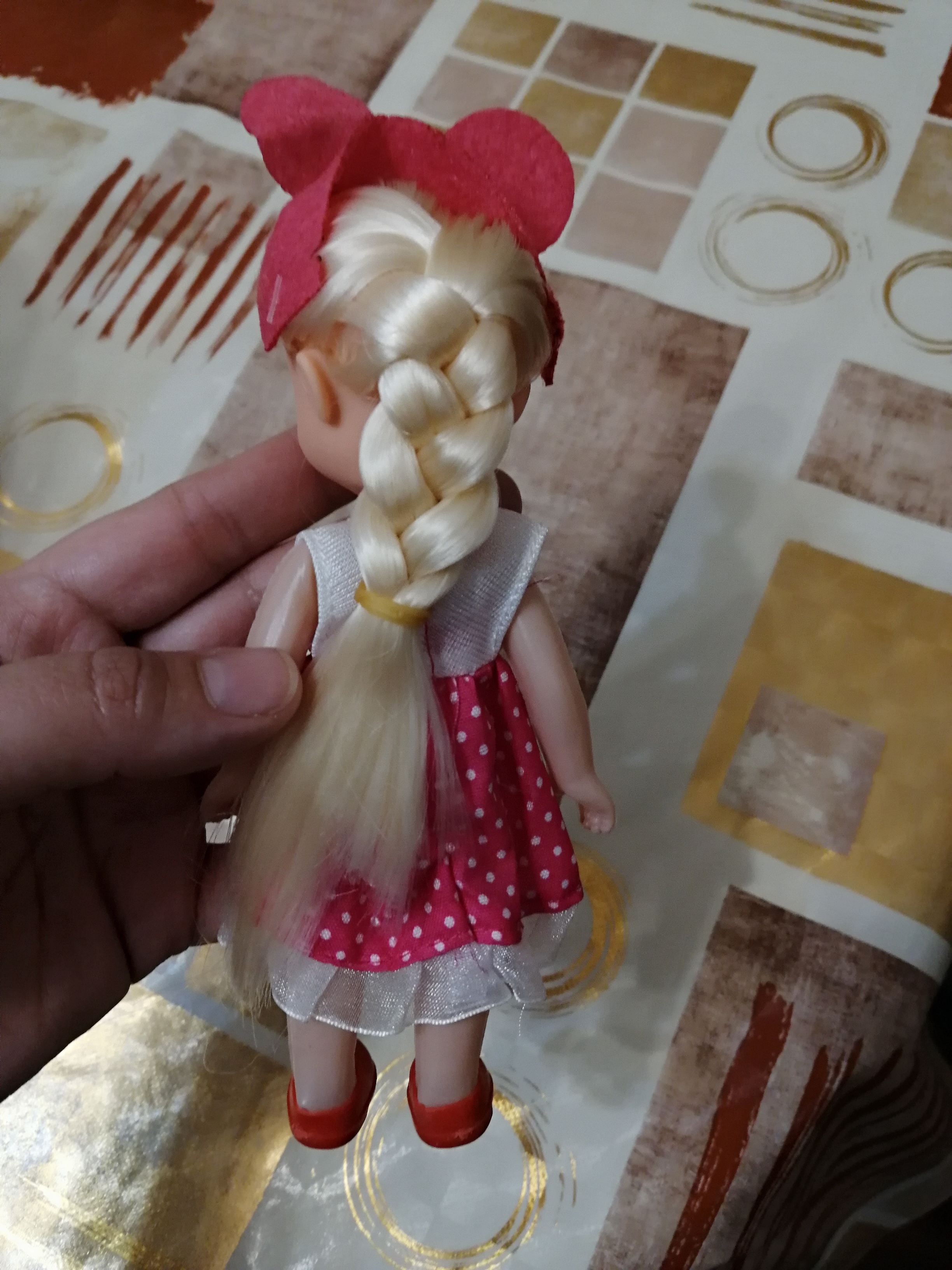 Фотография покупателя товара Кукла малышка «Аврора» в платье, МИКС - Фото 2
