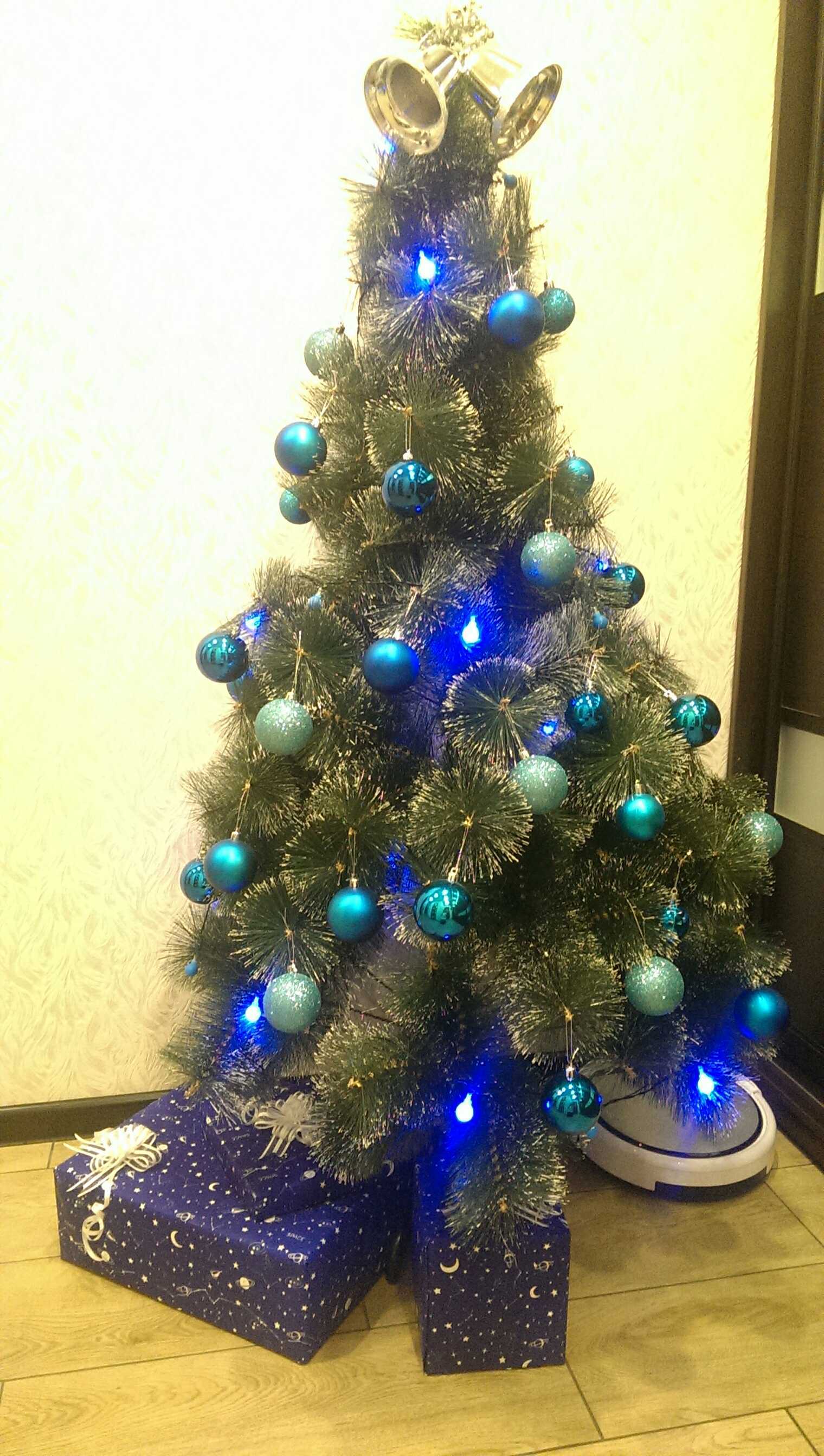 Фотография покупателя товара Гирлянда «Нить» 5 м с насадками «Шарики синие», IP20, тёмная нить, 30 LED, свечение синее, 8 режимов, 220 В - Фото 19