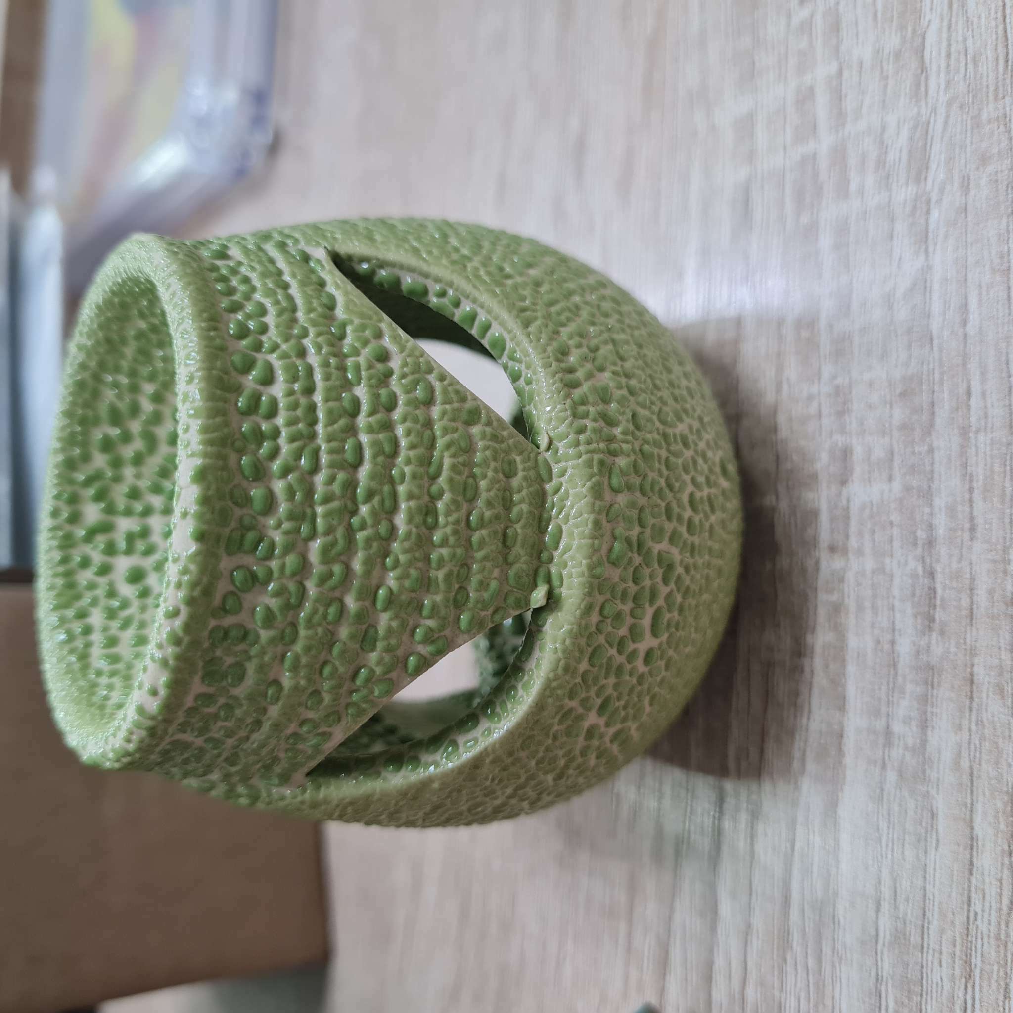 Фотография покупателя товара Аромалампа для эфирных масел «Ребристый шар», керамика, 7×7×7.5 см, МИКС - Фото 1