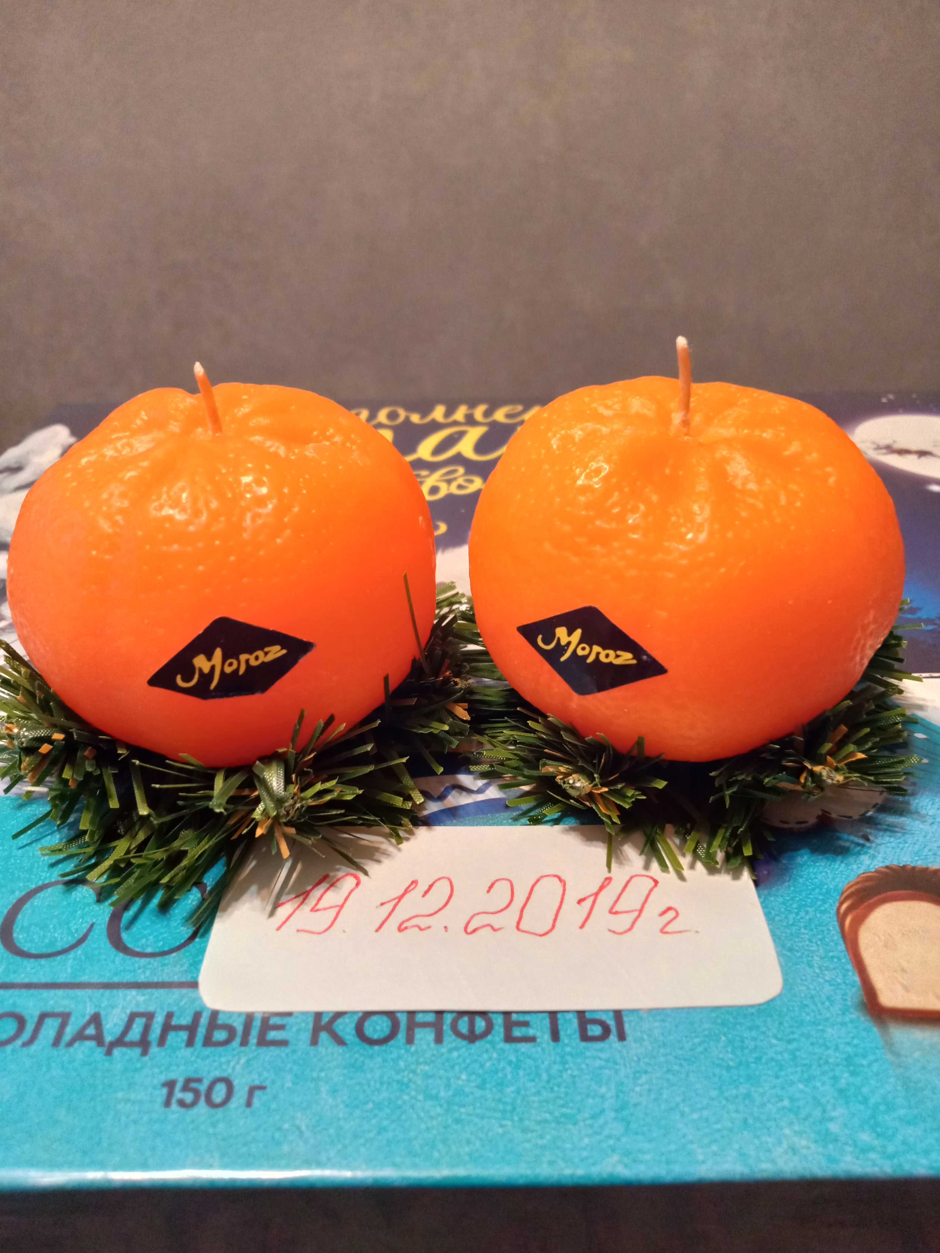 Фотография покупателя товара Свеча декоративная "Новогодний апельсин половинка",10х10х6,2 см - Фото 47
