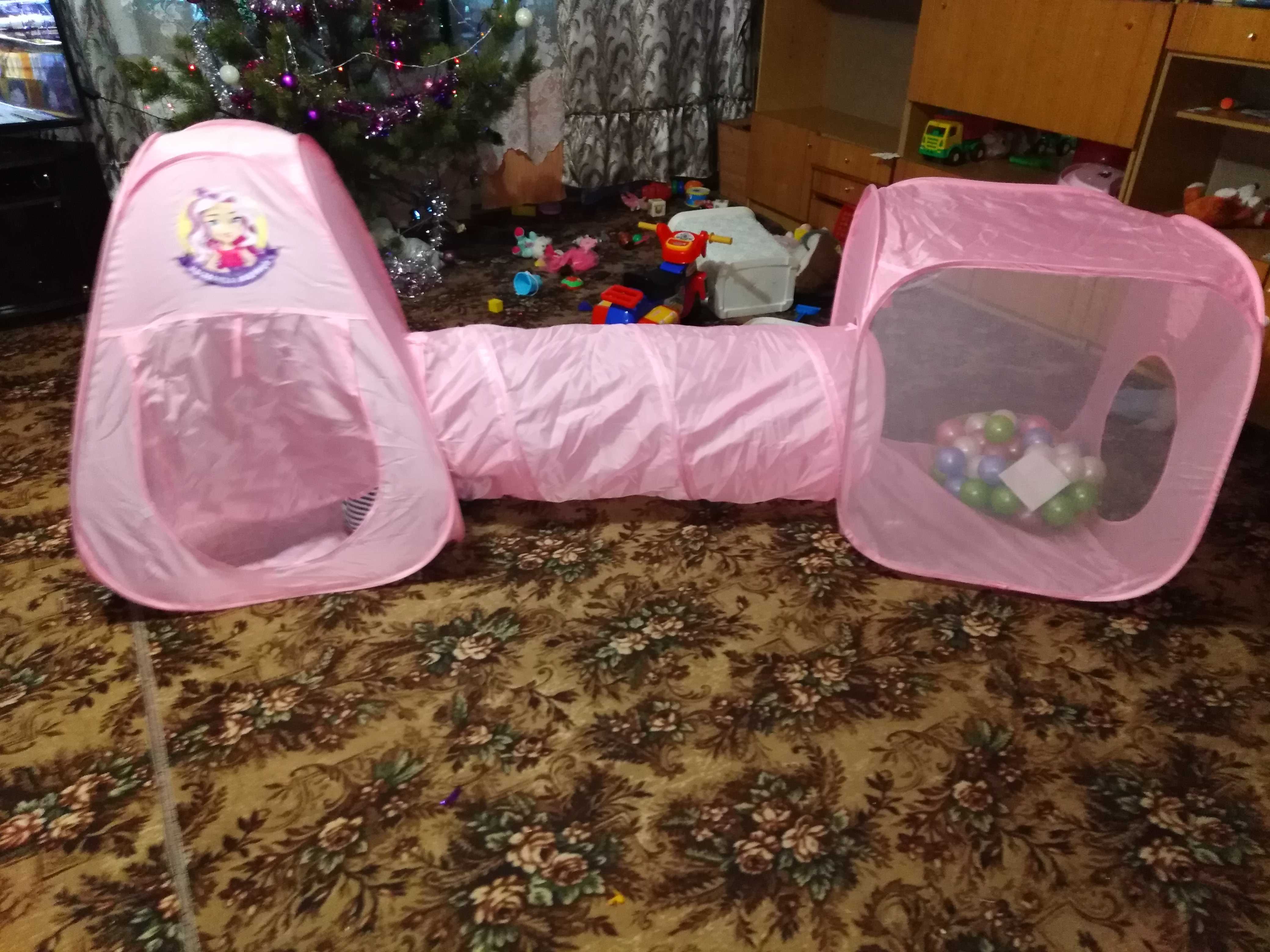 Фотография покупателя товара Игровая палатка "Настоящая модница" с туннелем, цвет розовый