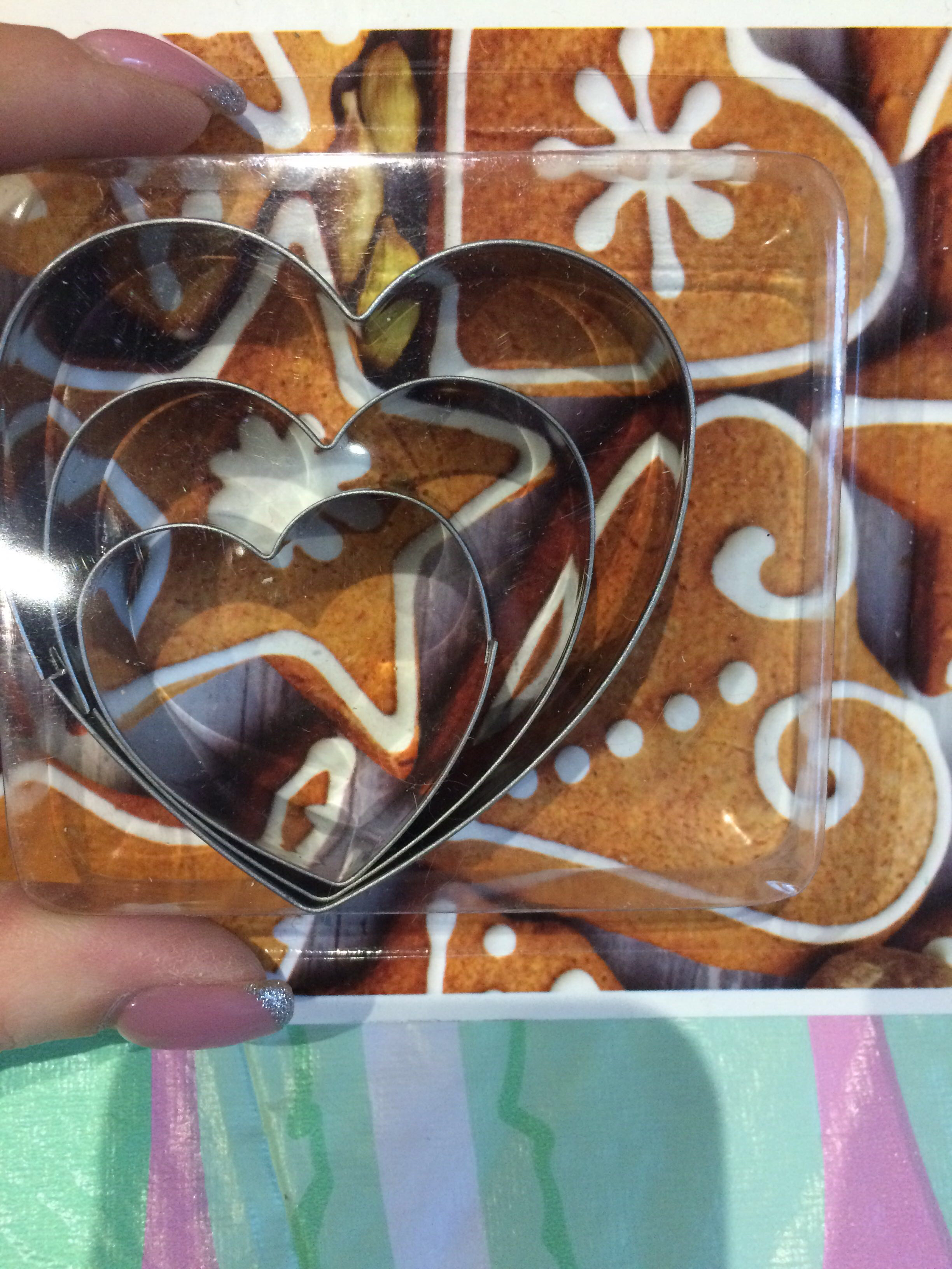 Фотография покупателя товара Набор форм для вырезания печенья Доляна «Сердечко», 3 шт, цвет серебряный