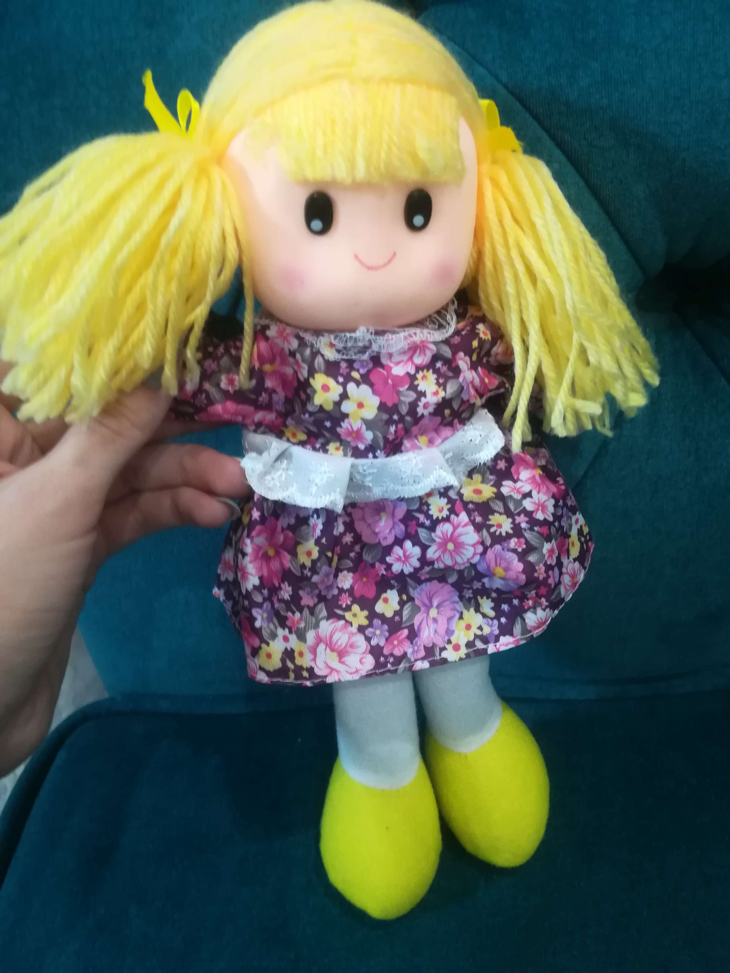 Фотография покупателя товара Мягкая игрушка «Кукла», в платье с цветочками, цвета МИКС - Фото 2
