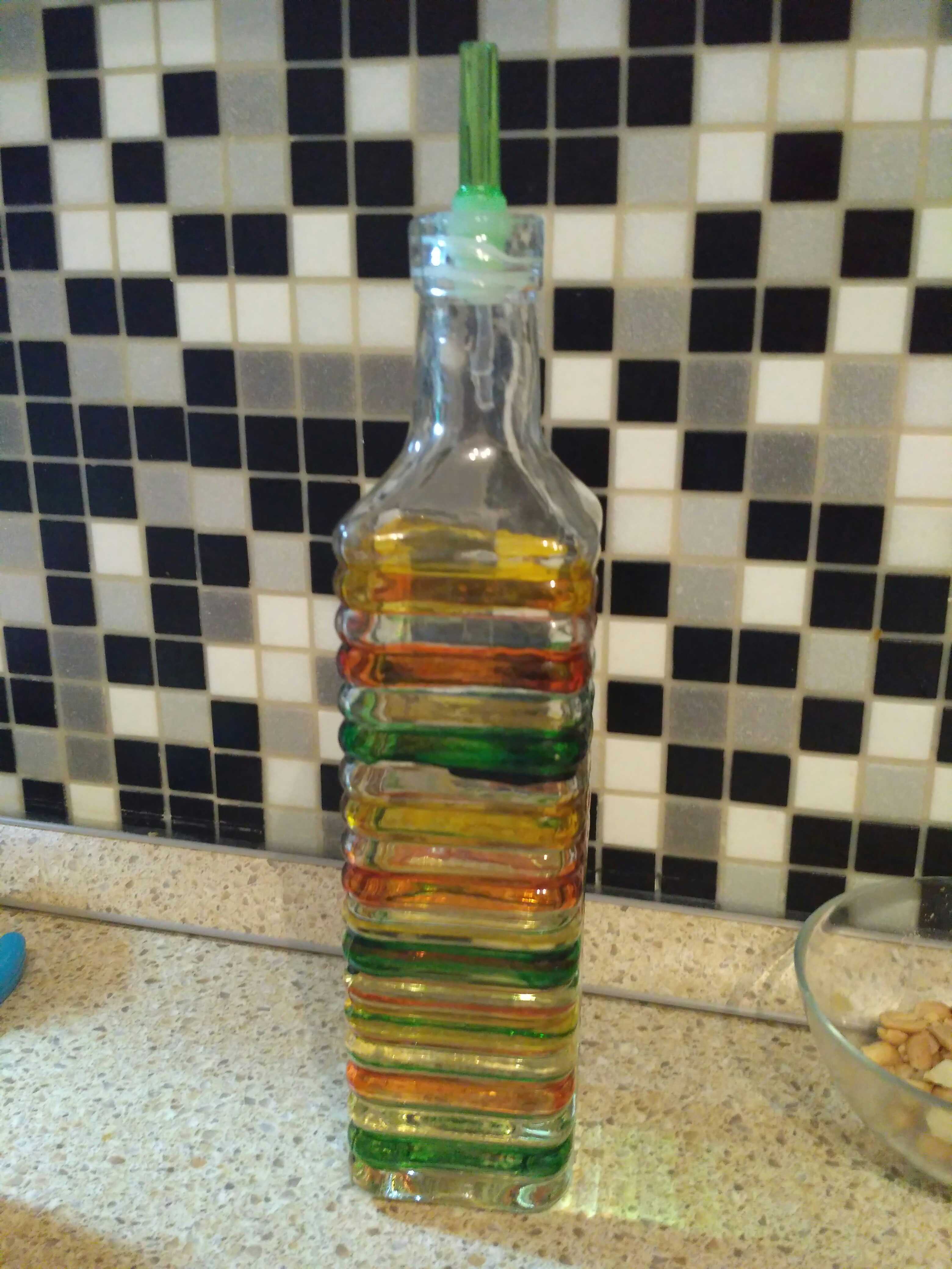 Фотография покупателя товара Бутыль стеклянная для соусов и масла «Перелив», 600 мл, h=28 см - Фото 7
