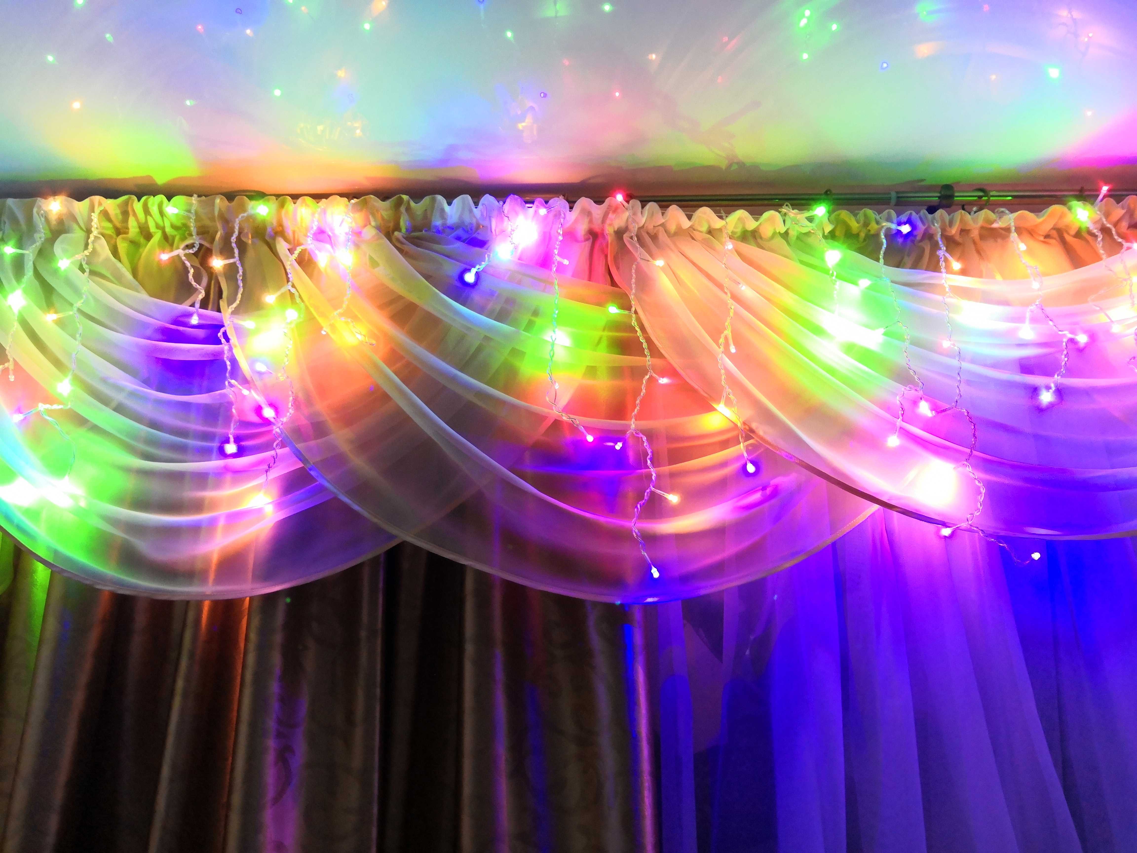 Фотография покупателя товара Гирлянда «Бахрома» 3 × 0.6 м, IP44, УМС, белая нить, 160 SMD-LED, свечение мульти, 220 В - Фото 9