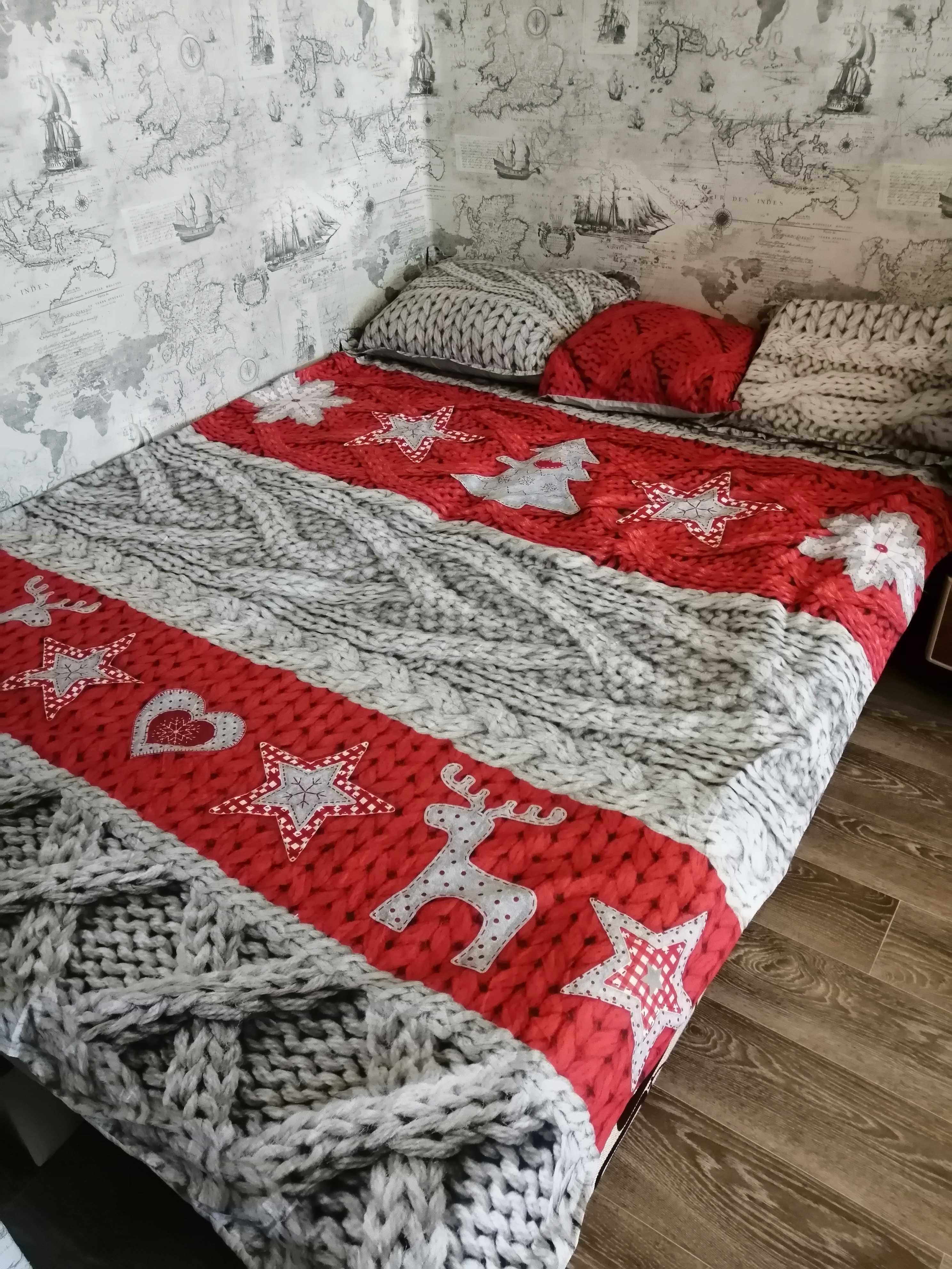 Фотография покупателя товара Постельное бельё «Этель» 2 сп Новогодняя вязка 175х215 см, 200х220 см, 50х70 см - 2 шт - Фото 3