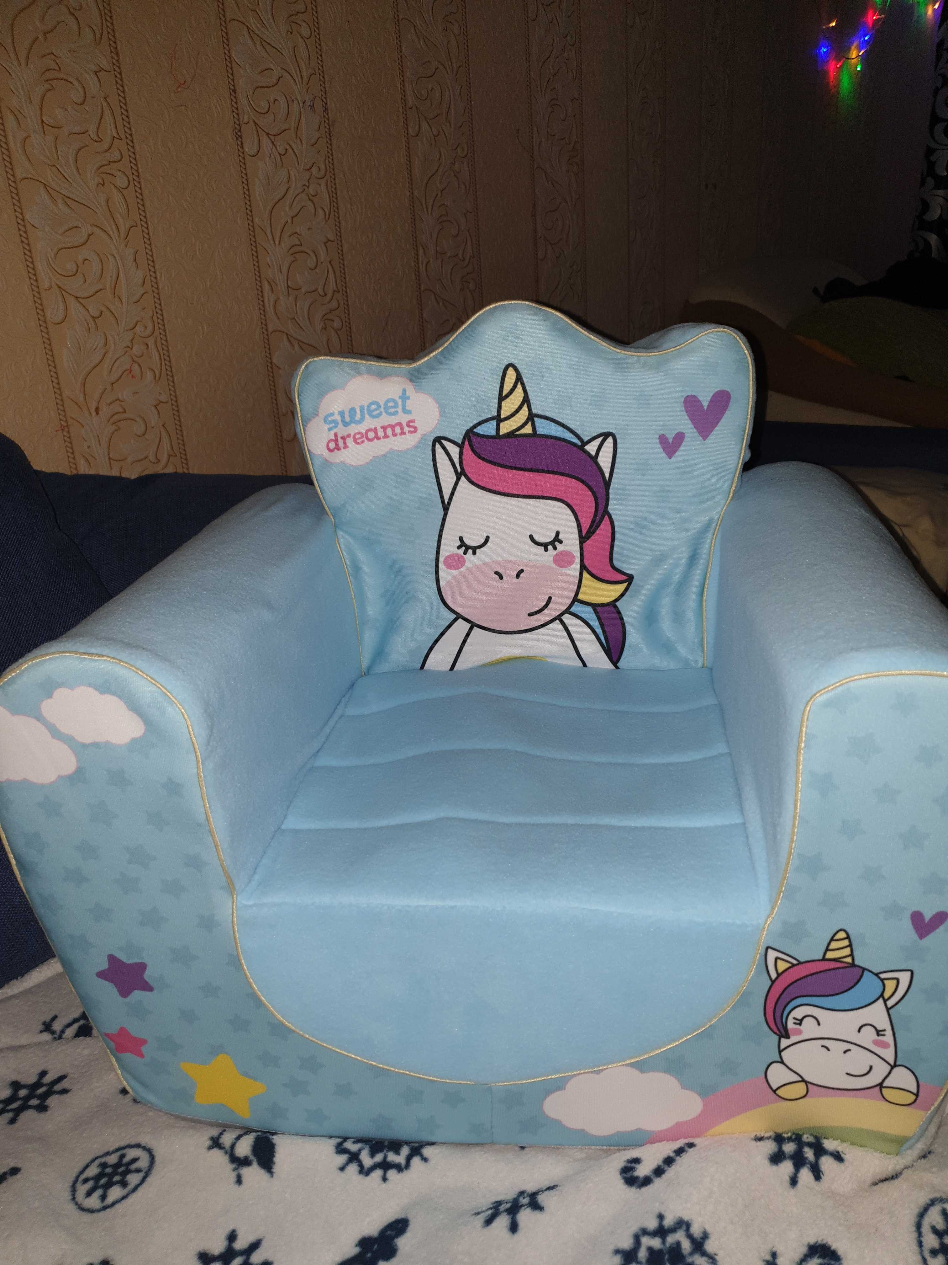 Фотография покупателя товара Мягкая игрушка-кресло «Единорог», цвета МИКС - Фото 1