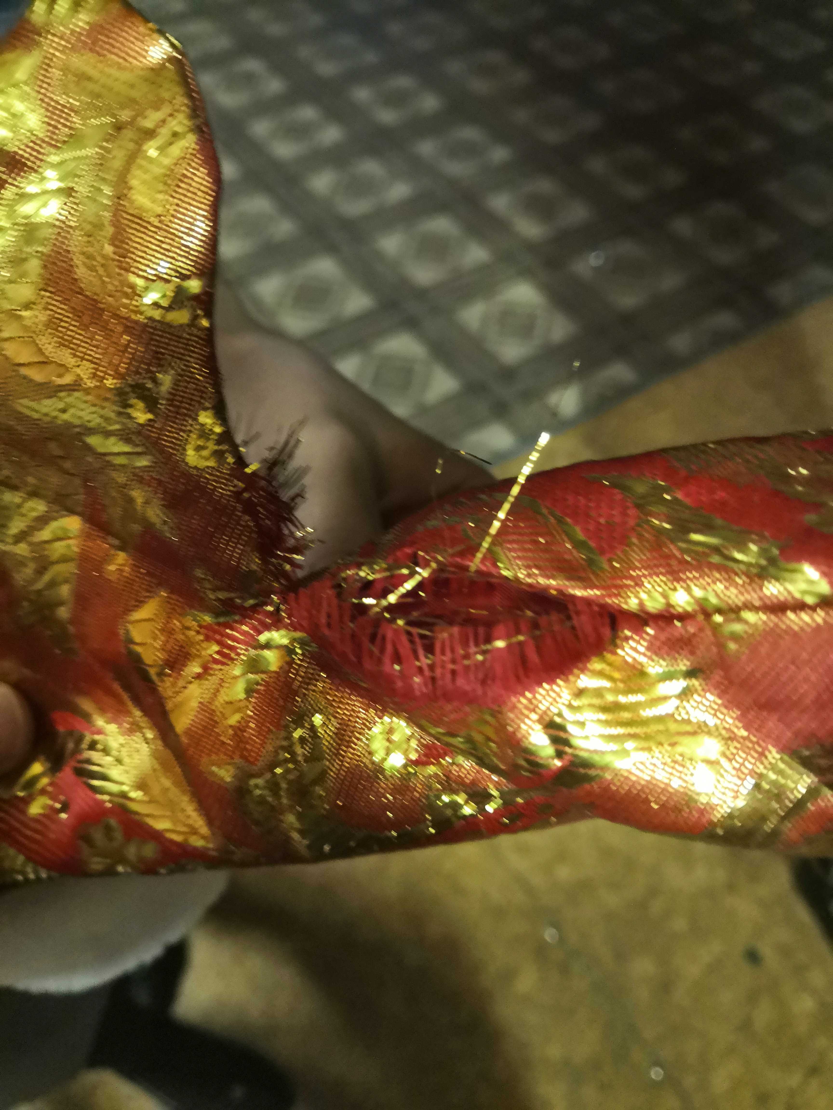 Фотография покупателя товара Карнавальный костюм «Дед Мороз», парча, золото на красном, р. 48-50, рост 182 см