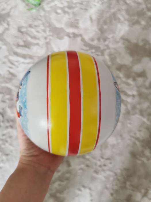 Фотография покупателя товара Мяч, диаметр 15 см, цвета МИКС - Фото 2