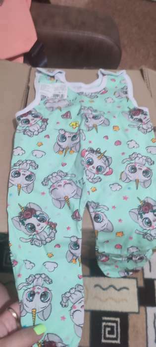 Фотография покупателя товара Ползунки длинные детские, цвет мята, рост 74 см - Фото 1