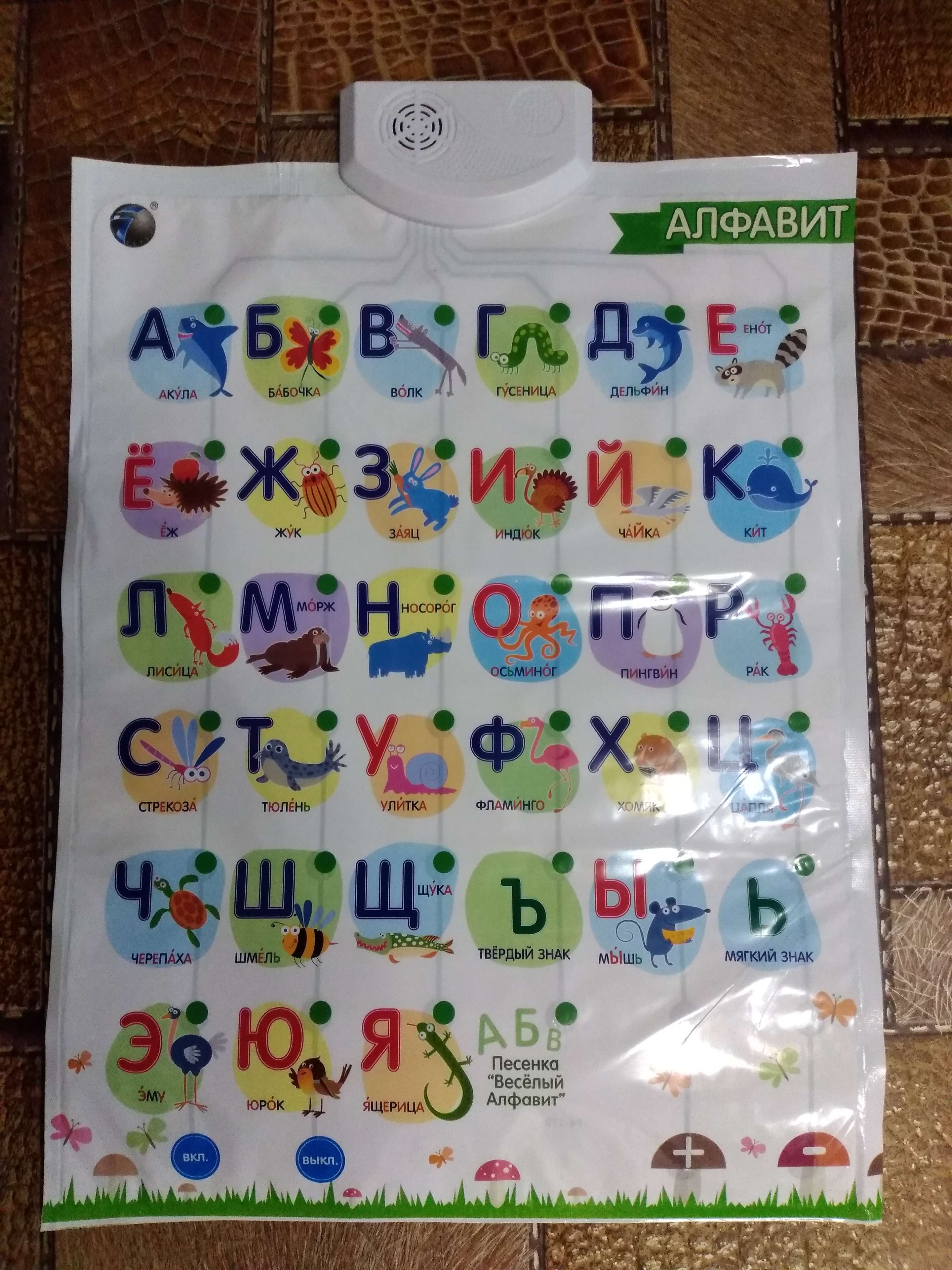 Фотография покупателя товара Обучающий электронный плакат «Алфавит», двусторонний, с игрой