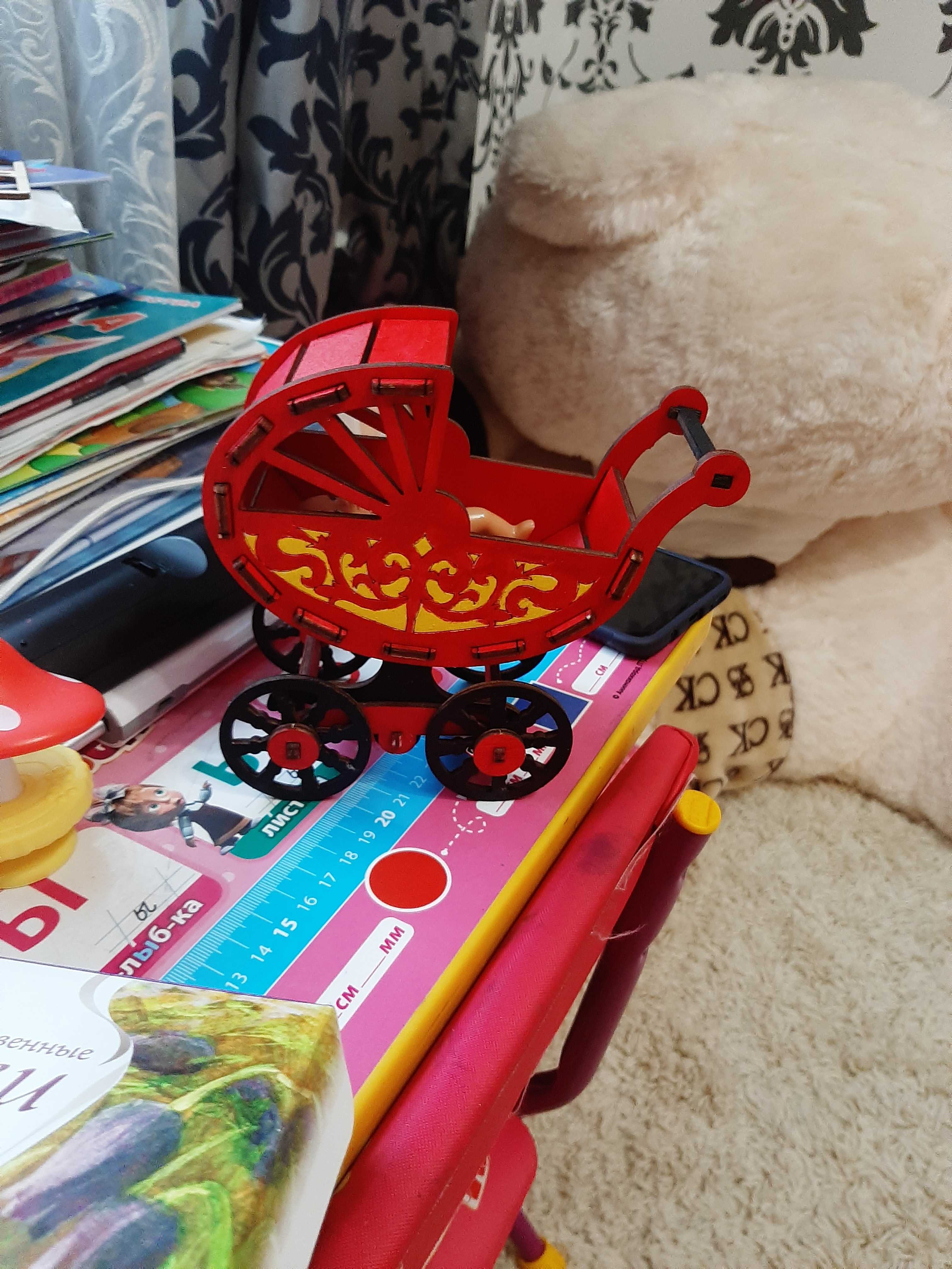 Фотография покупателя товара Кукольная коляска-конструктор «Коляска для ребёнка 10 см Barbie»
