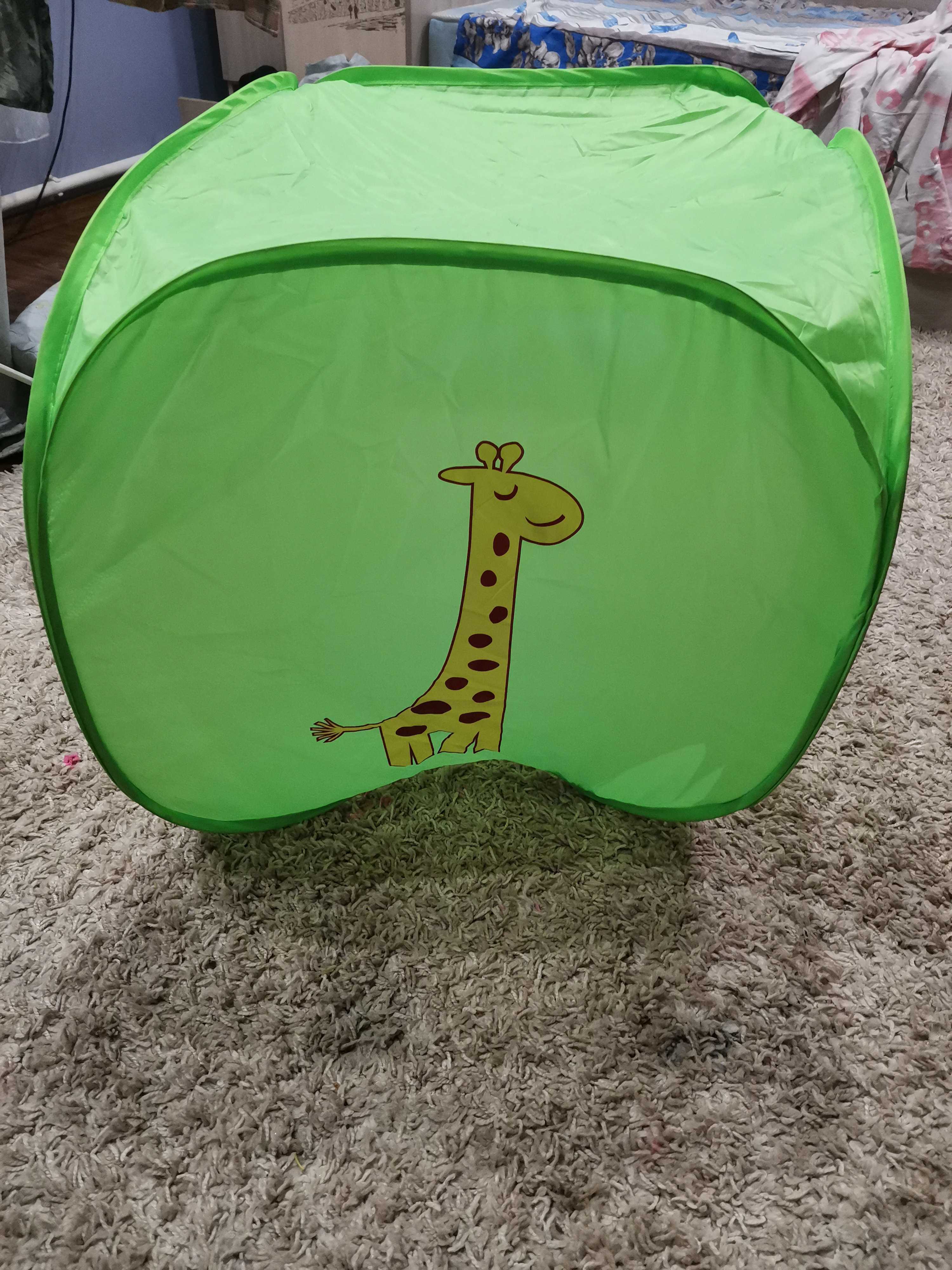 Фотография покупателя товара Игровая палатка для детей «Домик. Жирафик», 60 × 60 × 60 см