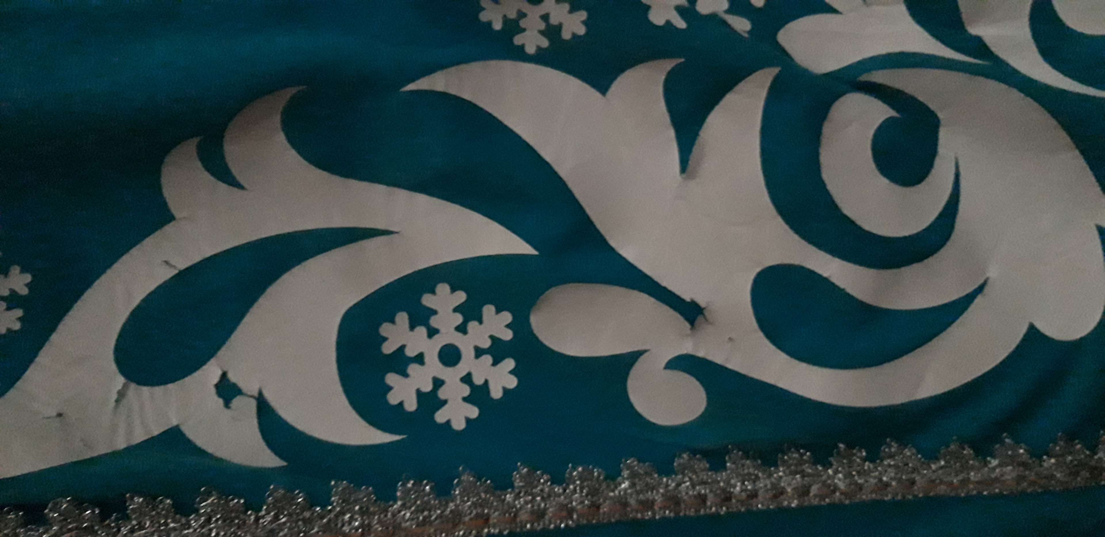 Фотография покупателя товара Карнавальный костюм "Стильная Снегурочка", шуба с узором, шапка, варежки, р-р 48 - Фото 2