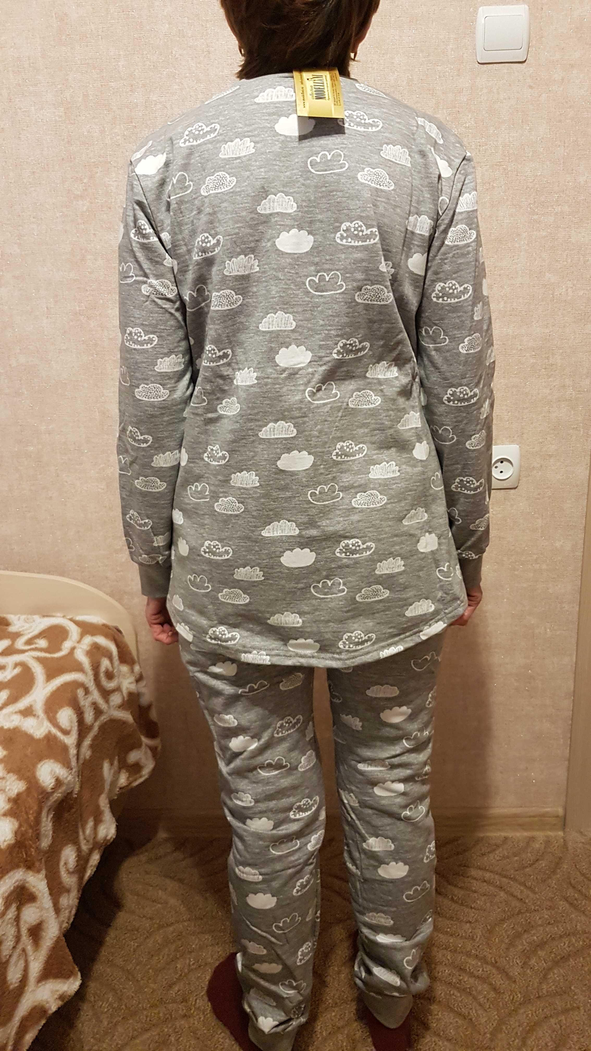 Фотография покупателя товара Комплект женский (джемпер, брюки), цвет серый меланж, размер 46 - Фото 2