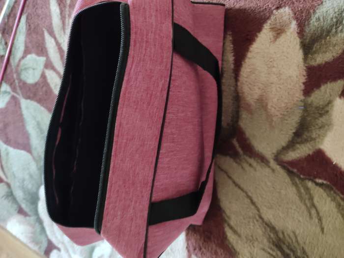 Фотография покупателя товара Косметичка на молнии, с сеткой, цвет тёмно-розовый - Фото 1