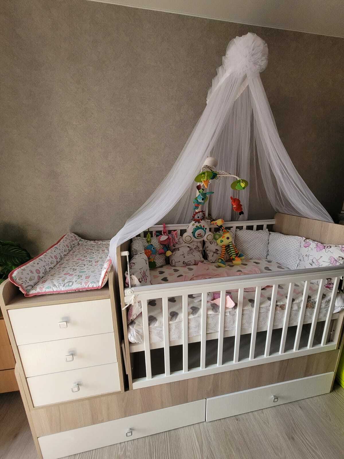 Фотография покупателя товара Кровать-трансформер Фея 1100, вяз-белая - Фото 1