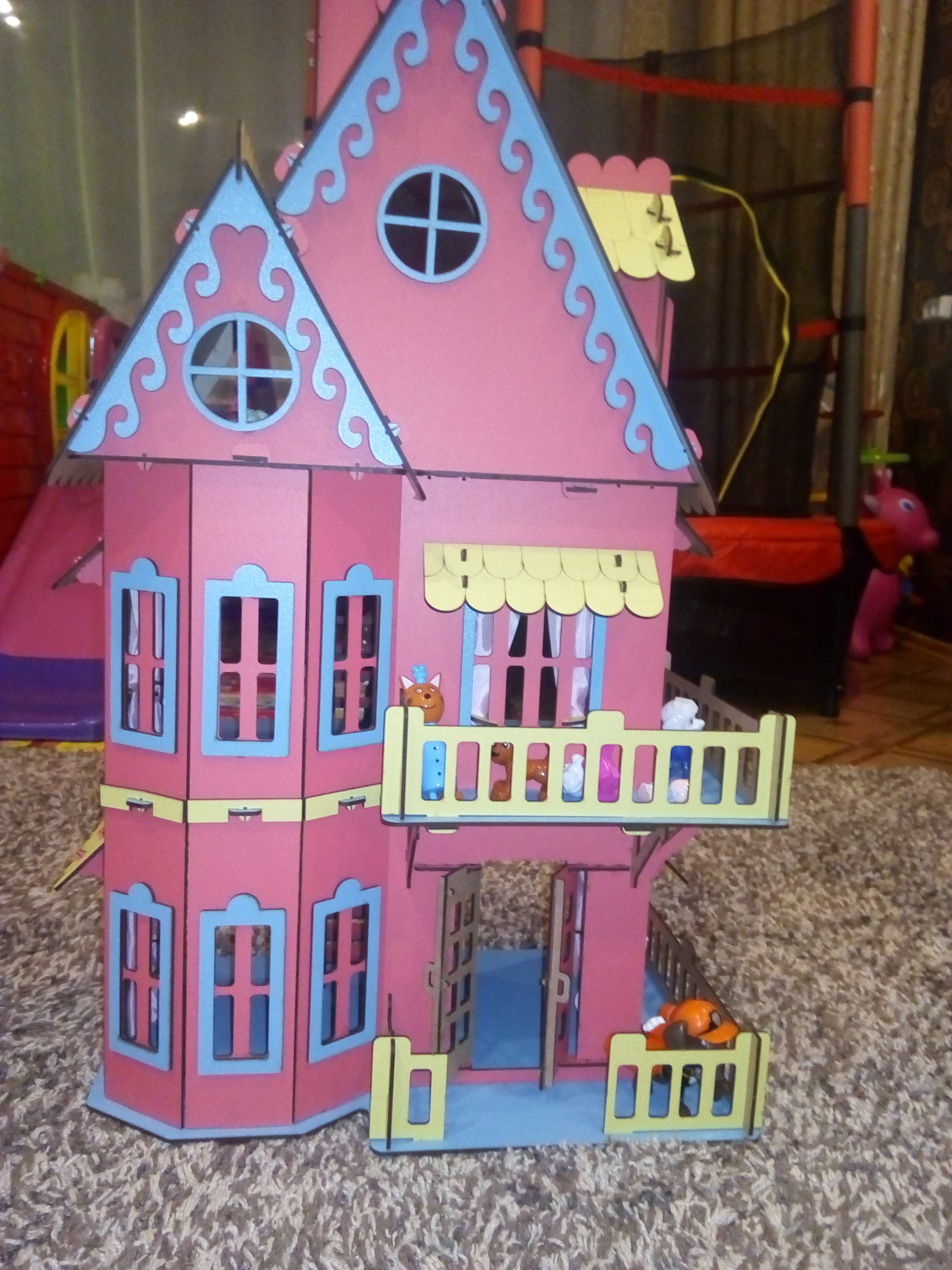 Фотография покупателя товара Сборная игрушка «Кукольный домик» розовый - Фото 3