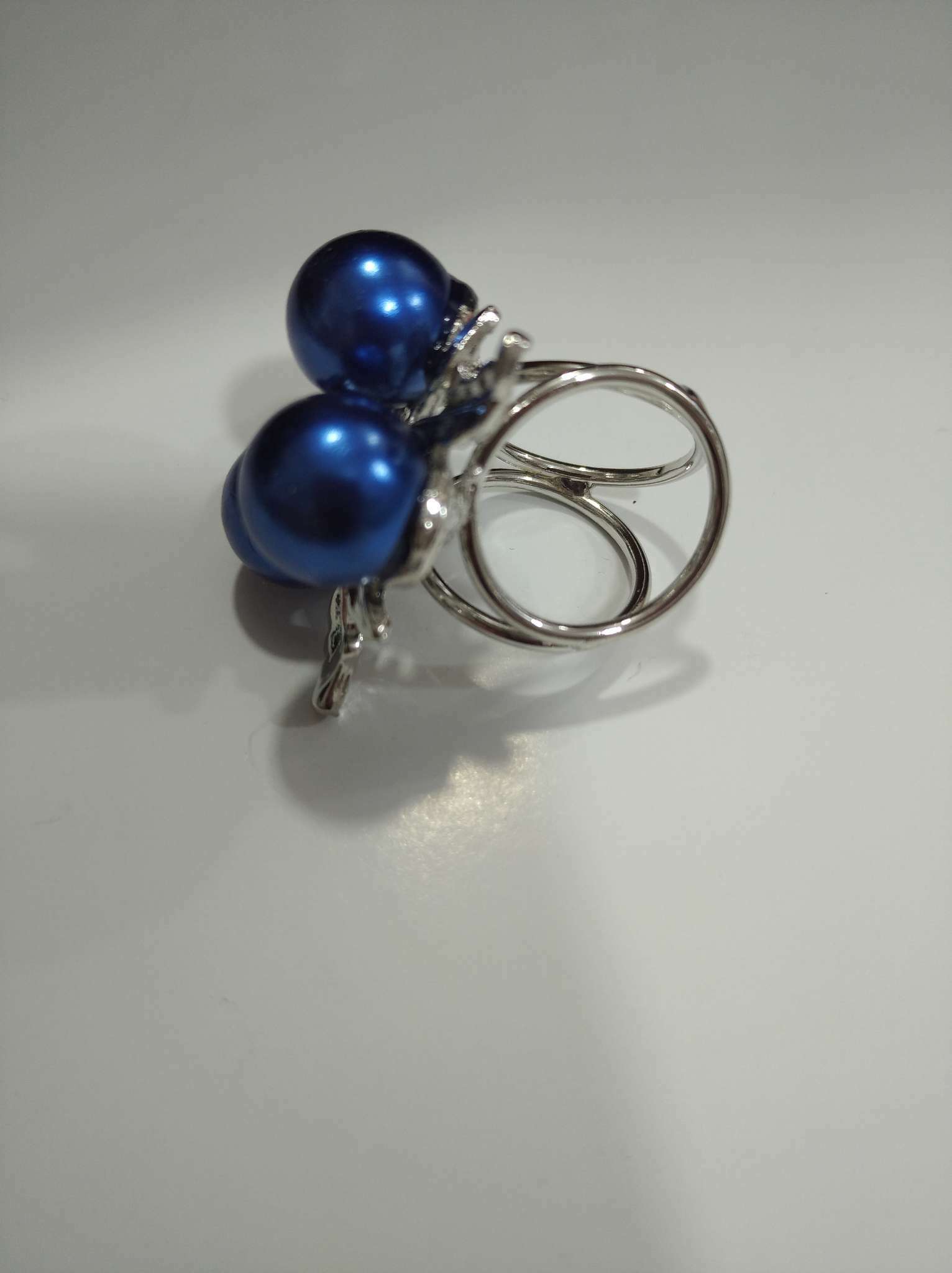 Фотография покупателя товара Кольцо для платка "Черничка", цвет синий в серебре