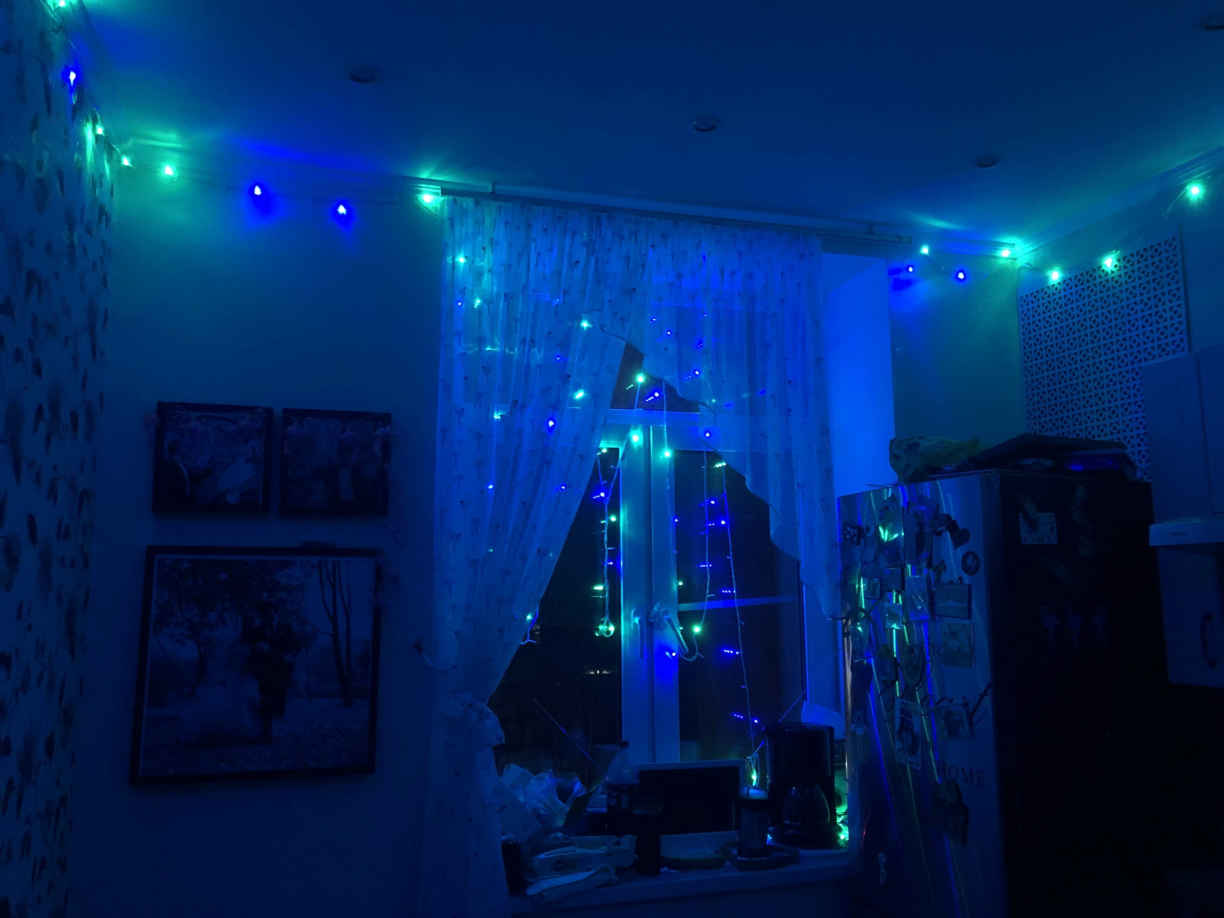 Фотография покупателя товара Гирлянда «Нить» 20 м, IP20, прозрачная нить, 200 LED, 8 режимов, 220 В, свечение мульти - Фото 356
