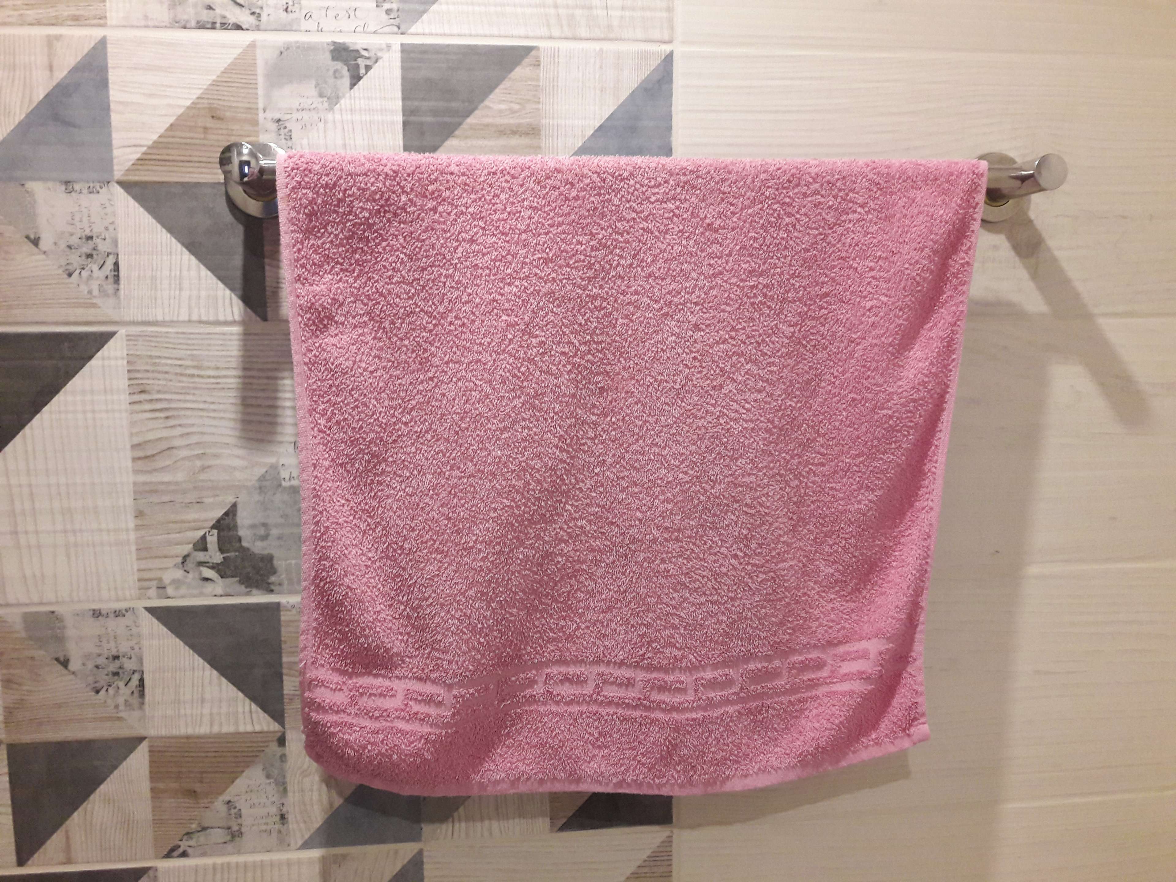 Фотография покупателя товара Держатель для полотенец одинарный, 61×5×8,5 см, цвет хром