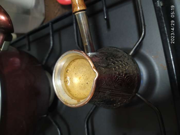 Фотография покупателя товара Турка для кофе медная «Виноград», 0,3 л