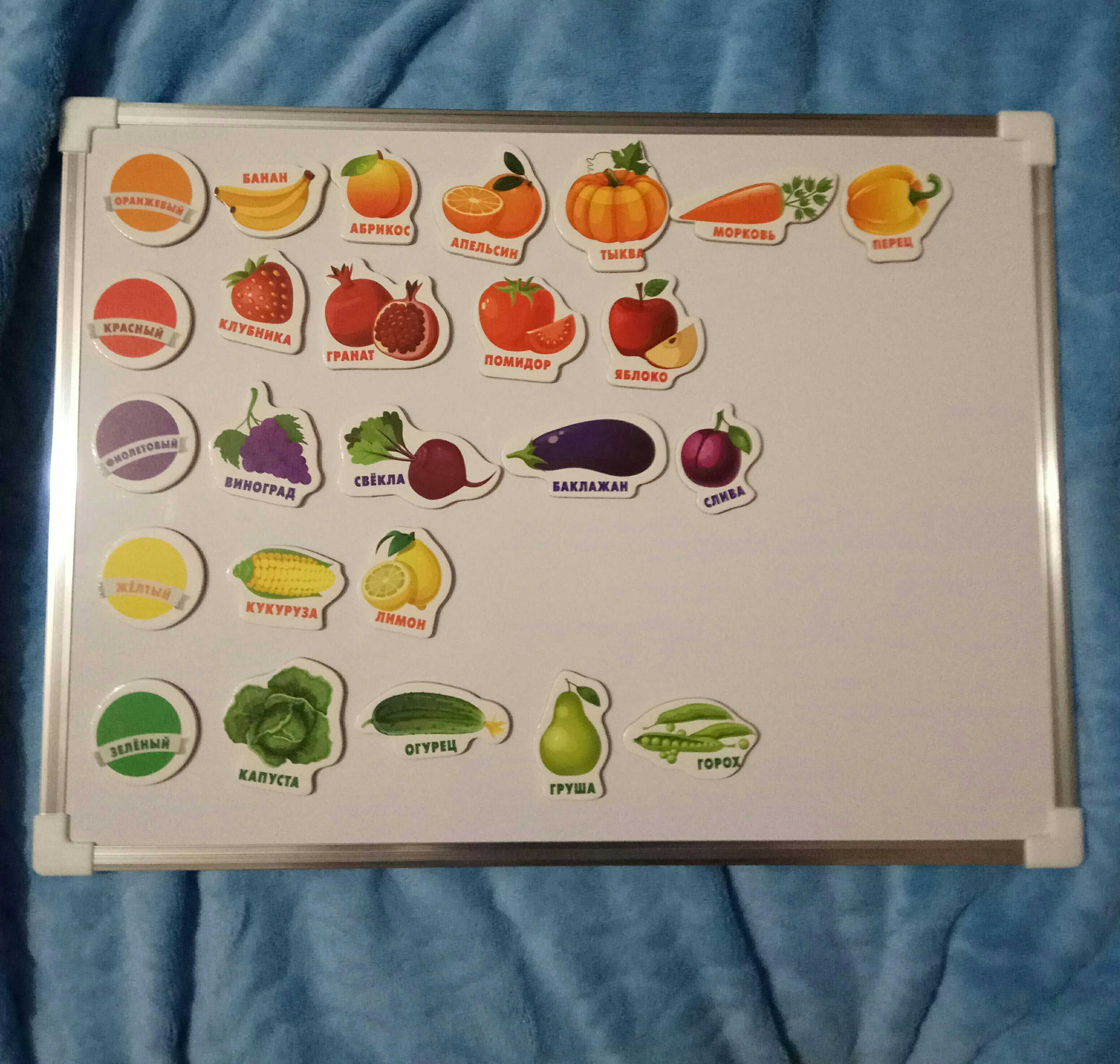 Фотография покупателя товара Развивающие магниты «Изучаем цвета и овощи - фрукты» (набор 25 шт.) - Фото 23