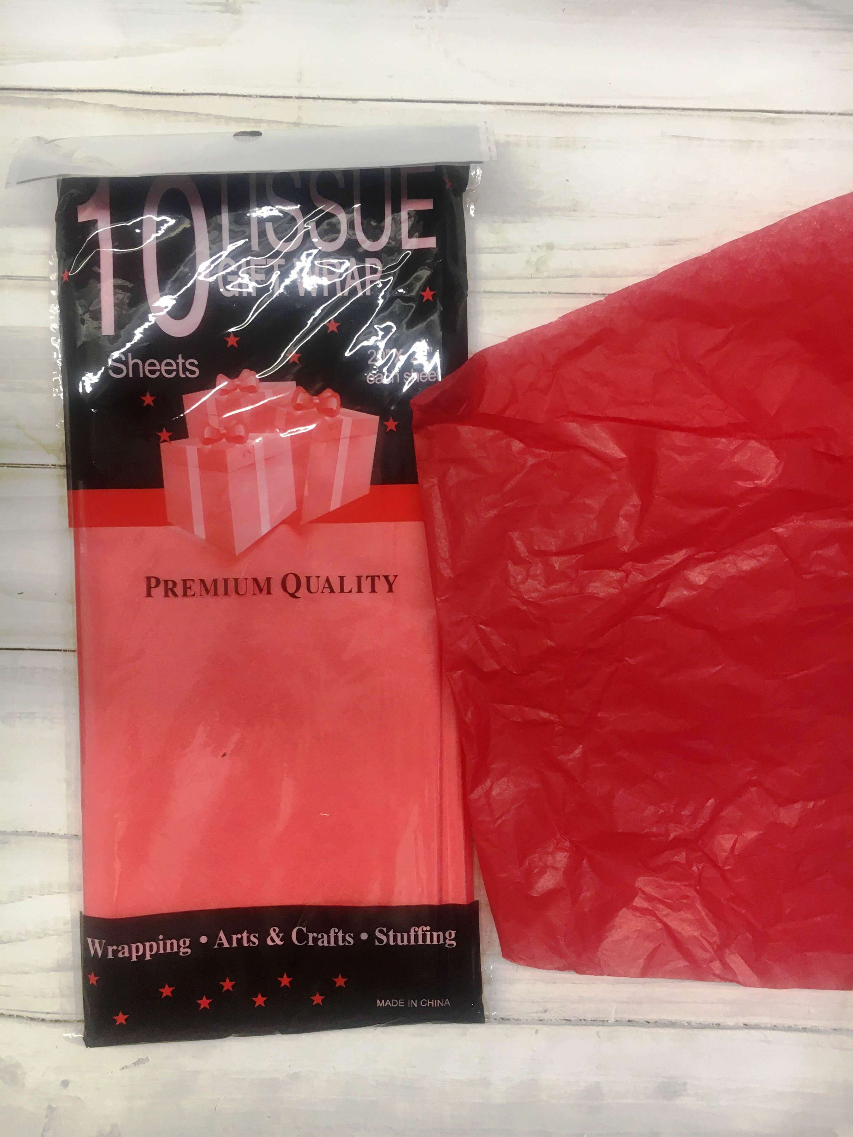 Фотография покупателя товара Бумага упаковочная тишью, красная, 50 х 66 см - Фото 5