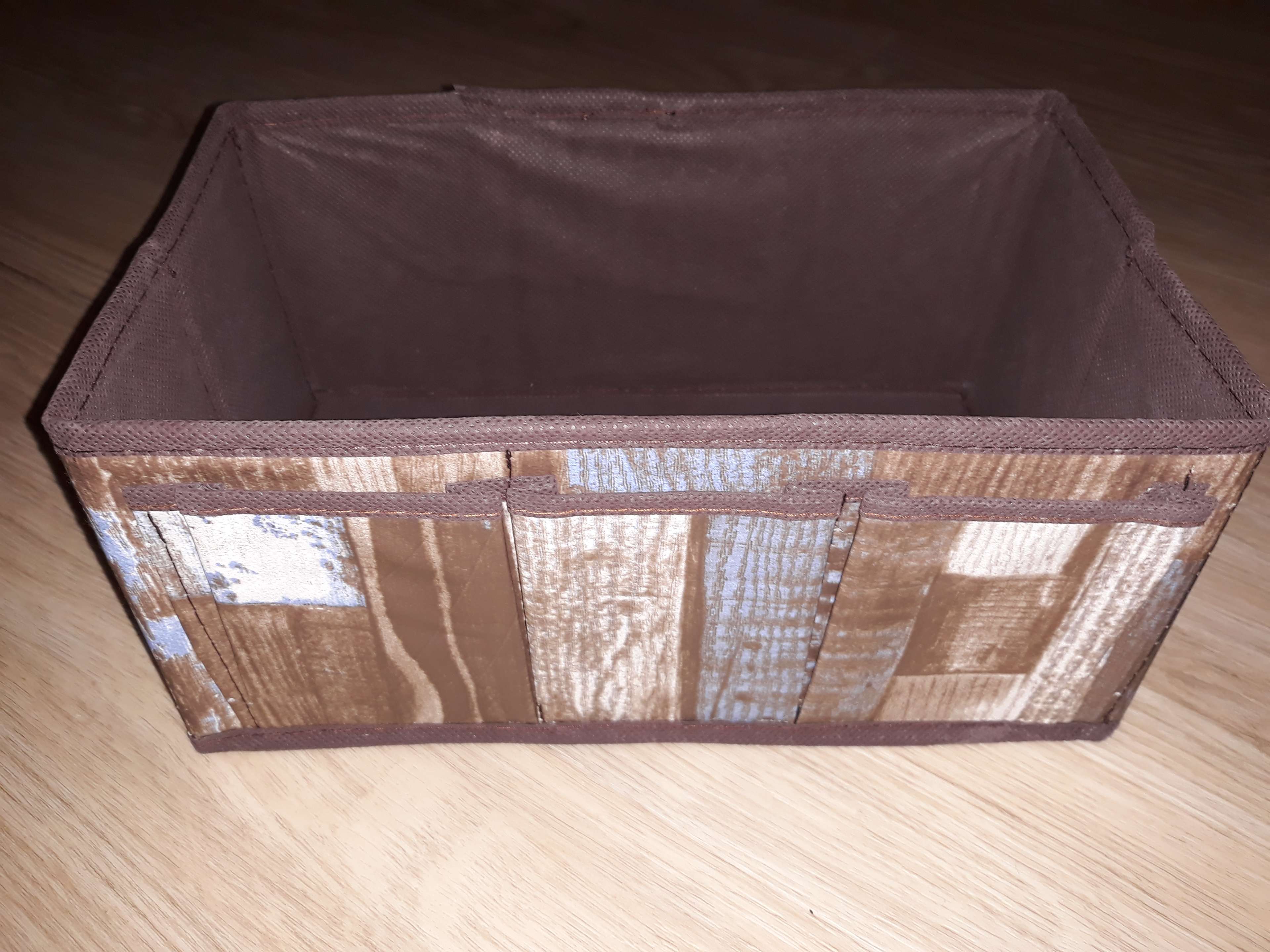 Фотография покупателя товара Бокс для мелочей «Досочки», 3 кармана, 25×15×12 см, цвет коричневый - Фото 3