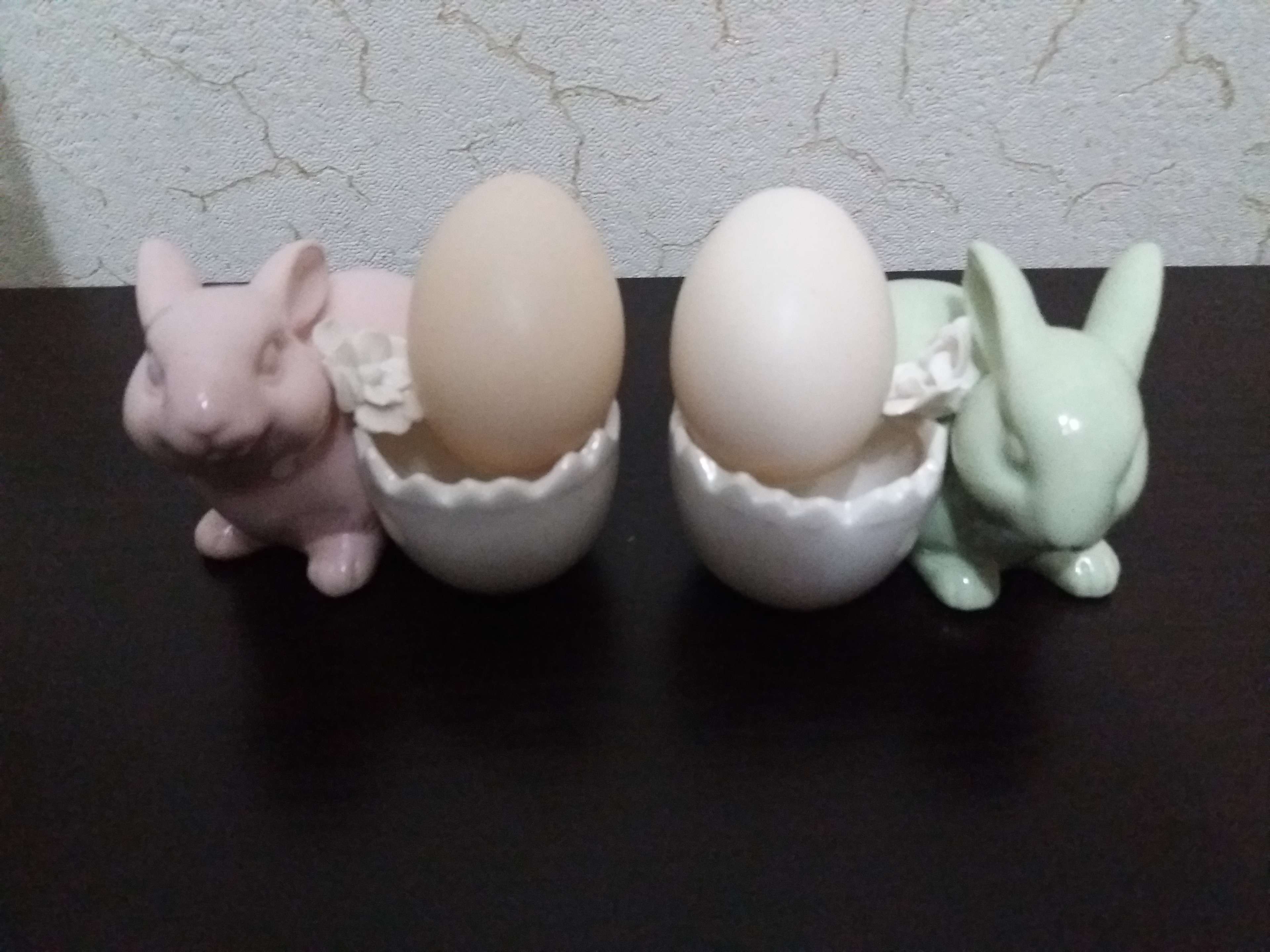 Фотография покупателя товара Подставка для яйца Доляна «Зайка», 55 мл, цвет зелёный - Фото 4