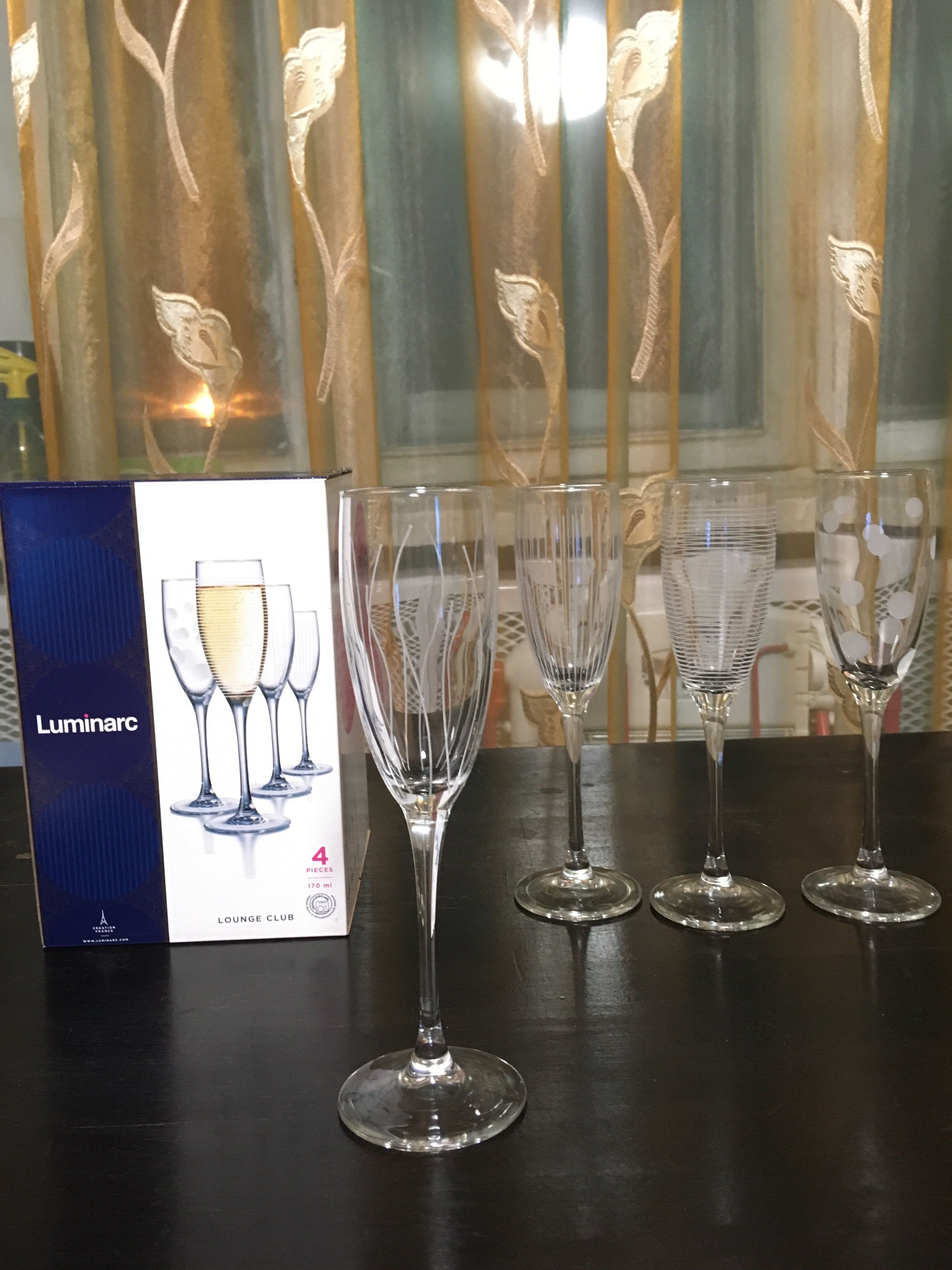 Фотография покупателя товара Набор стеклянных бокалов для шампанского «Лаунж клаб», 170 мл, 4 шт - Фото 2