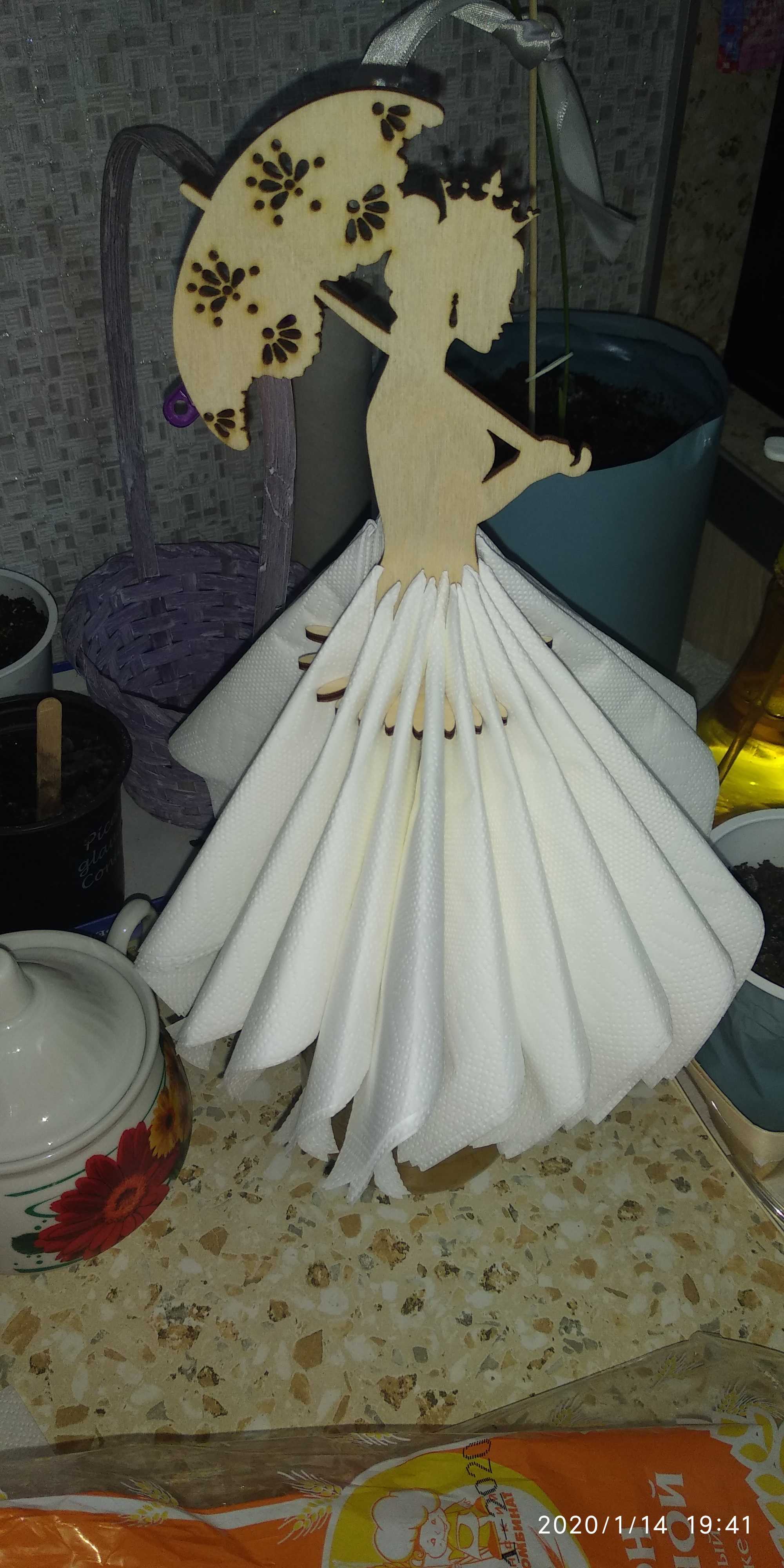 Фотография покупателя товара Салфетница «Дама с зонтиком», 26×15×0,3 см - Фото 6