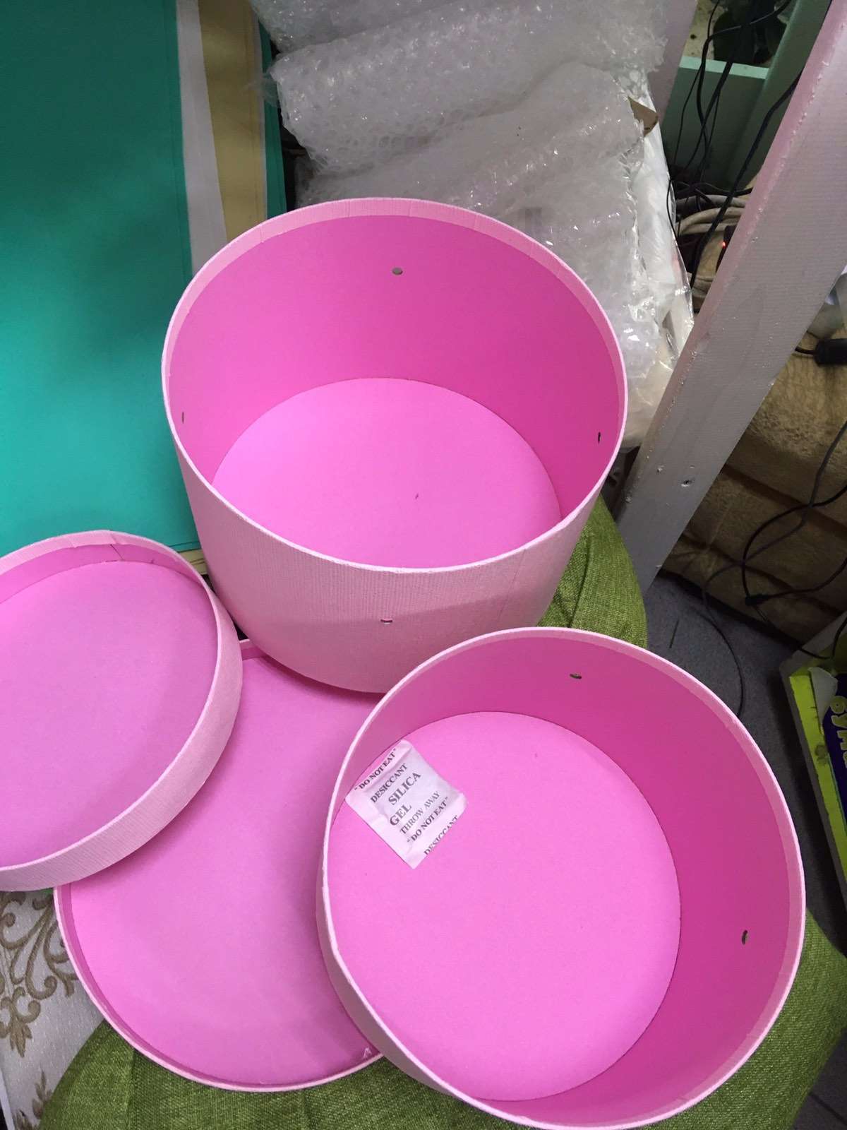 Фотография покупателя товара Набор коробок 3 в 1, розовый, 25 х 25 х 15 - 19 х 19 х 13 см